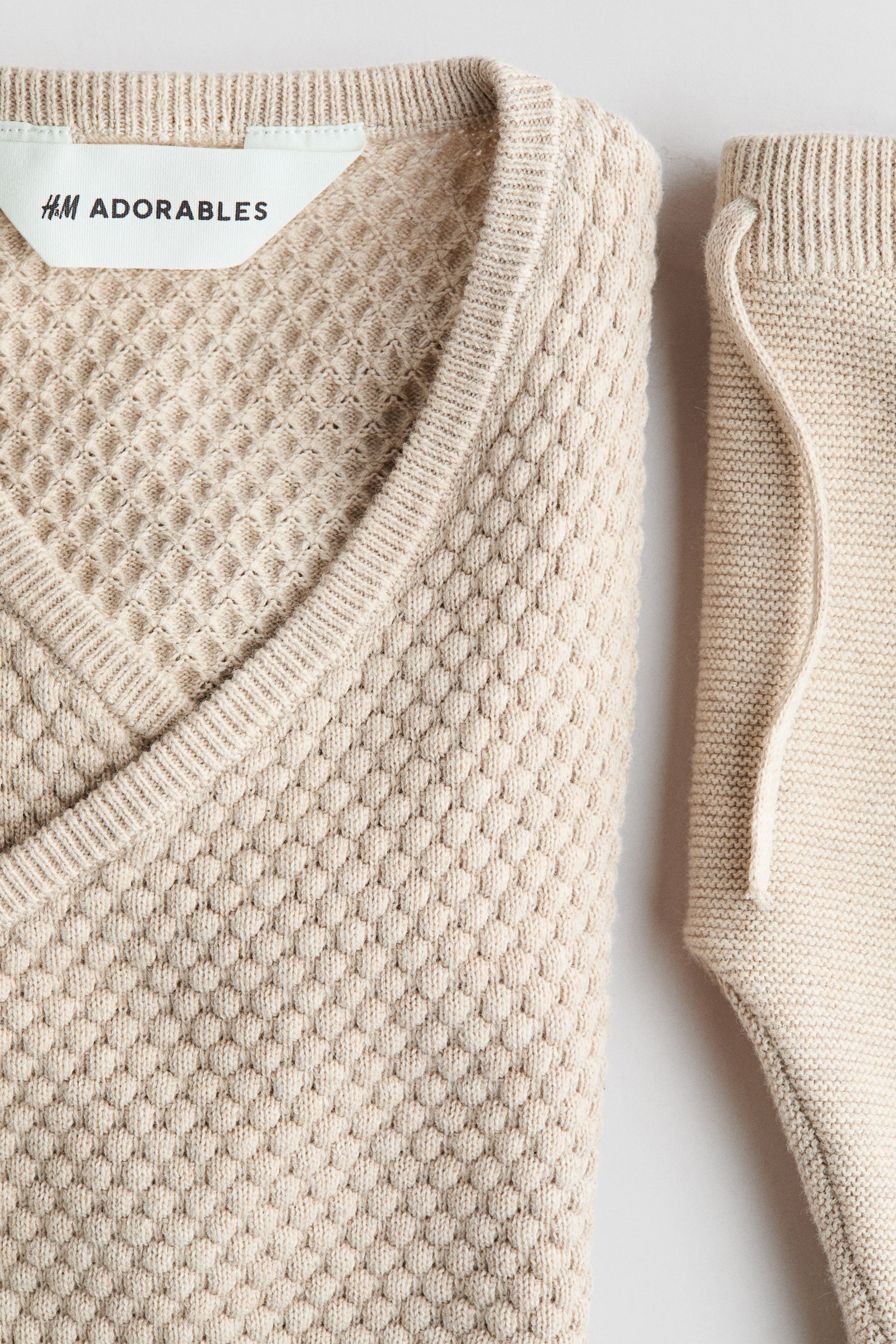Детские джинсы H&M 2-Piece Cotton Textured-Knit Set — фото 3