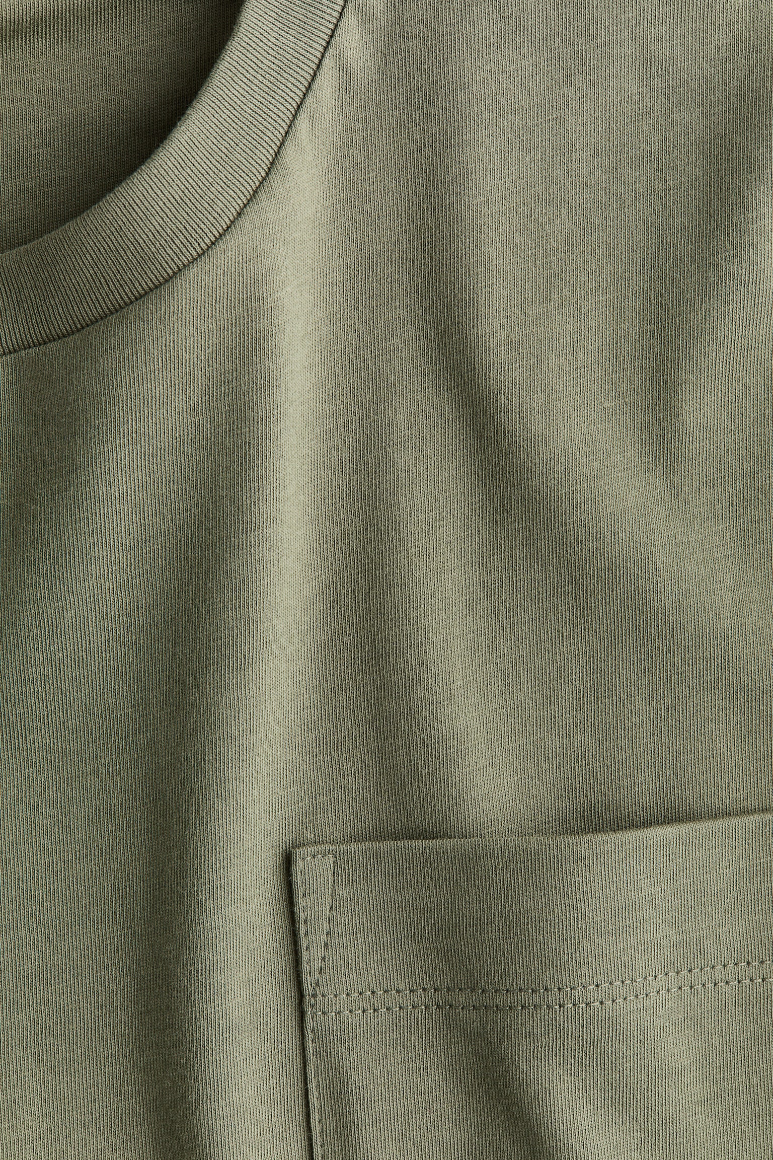 Женский топ H&M Pocket-Detail Top, цвет: Хаки зелёный — фото 3