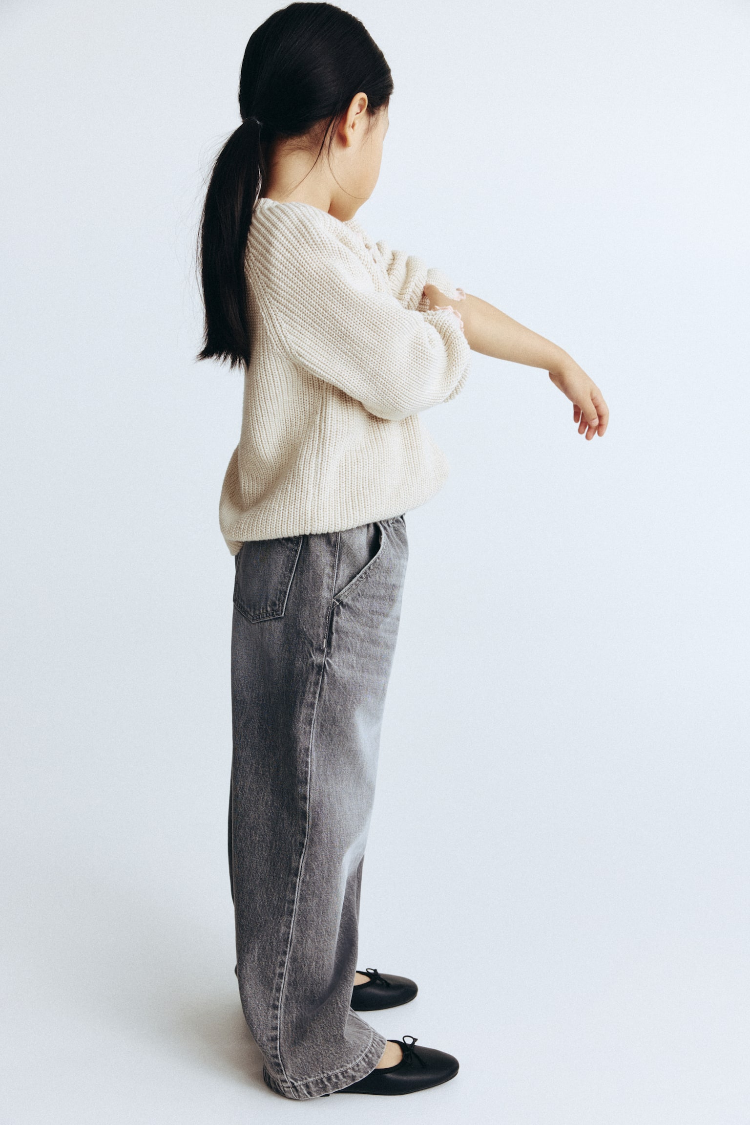 Wide Leg paper bag jeans - Denim grey/Denim blue/Light pink/Denim blue/Light beige/Floral/Light pink/Denim blue/Light denim blue/Light beige/Floral - 4