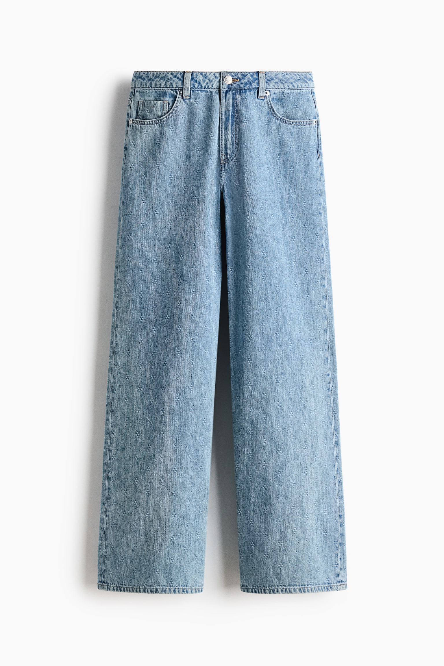 Женские джинсы H&M Wide High Waist, цвет: Джинсовый синий — фото 1