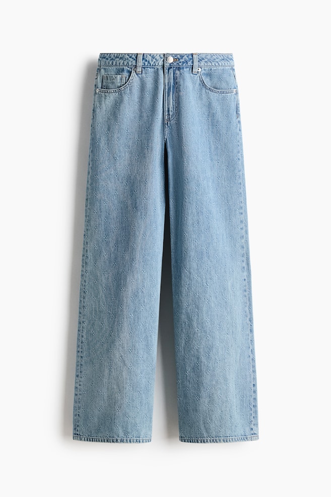 Wide High Waist Jeans - Blu denim - 1