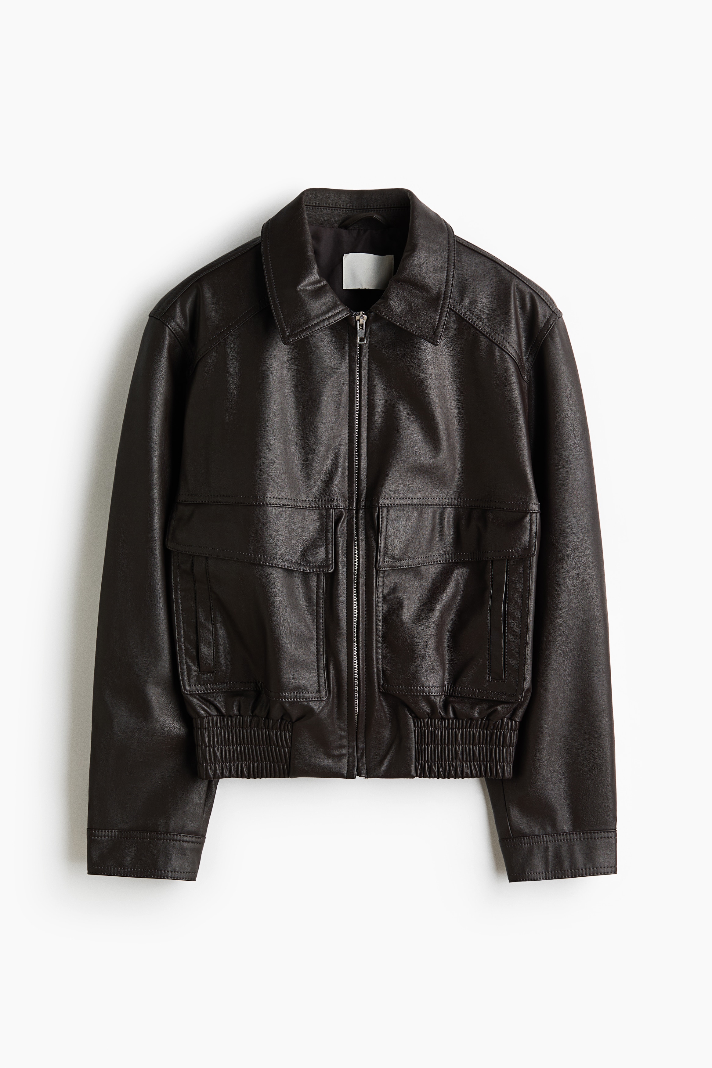 Jakna od obloženog materijala - Tamnosmeđa/Tamnosmeđa