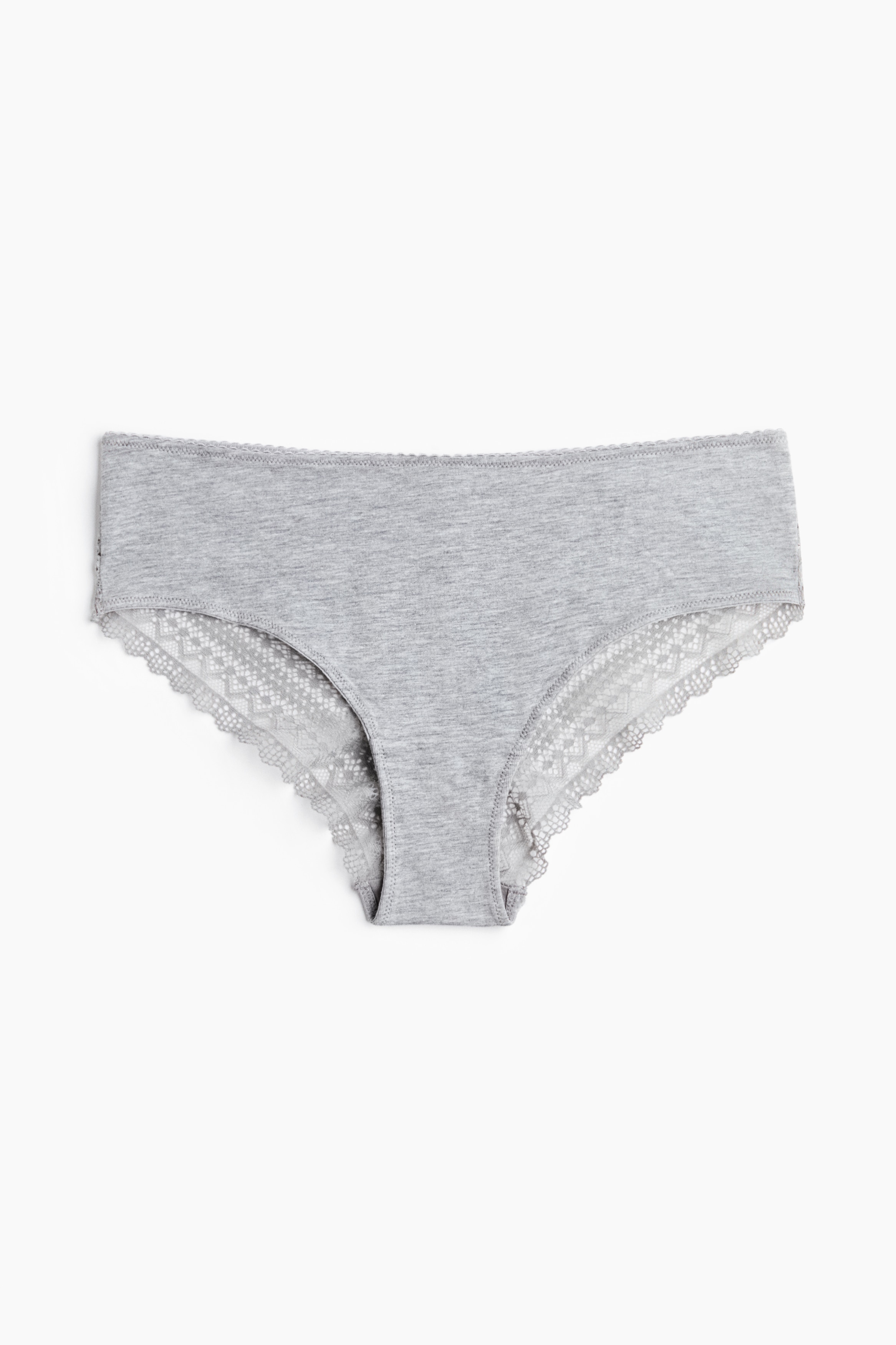 3-pack cotton and lace hipster briefs