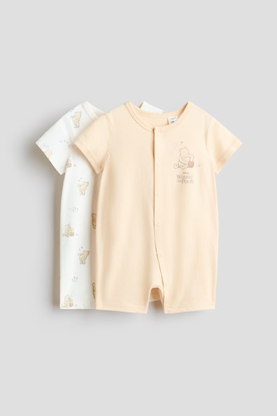 プリントコットンカバーオールパジャマ 2枚セット