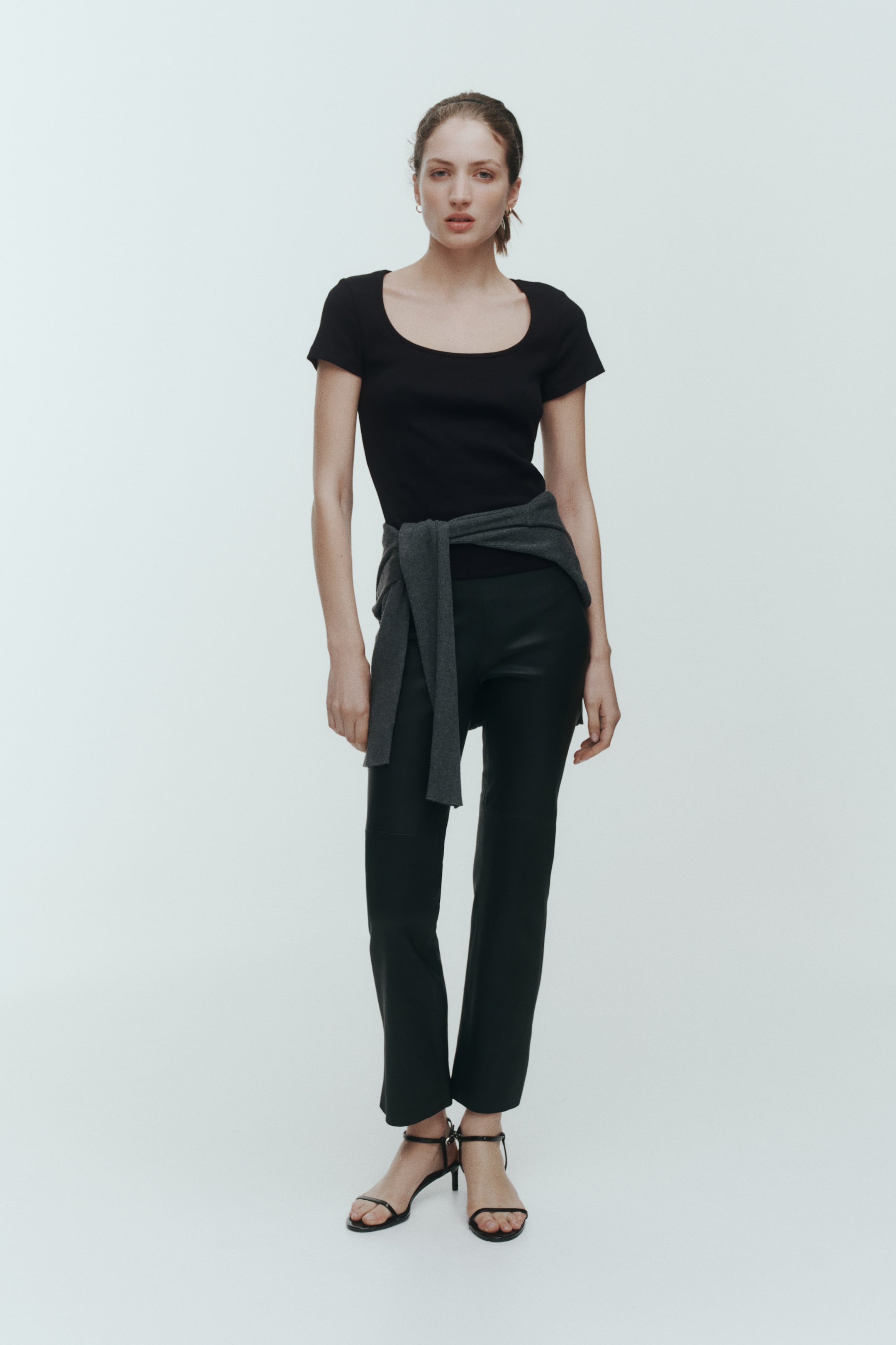 Ribbed Cotton T-Shirt
