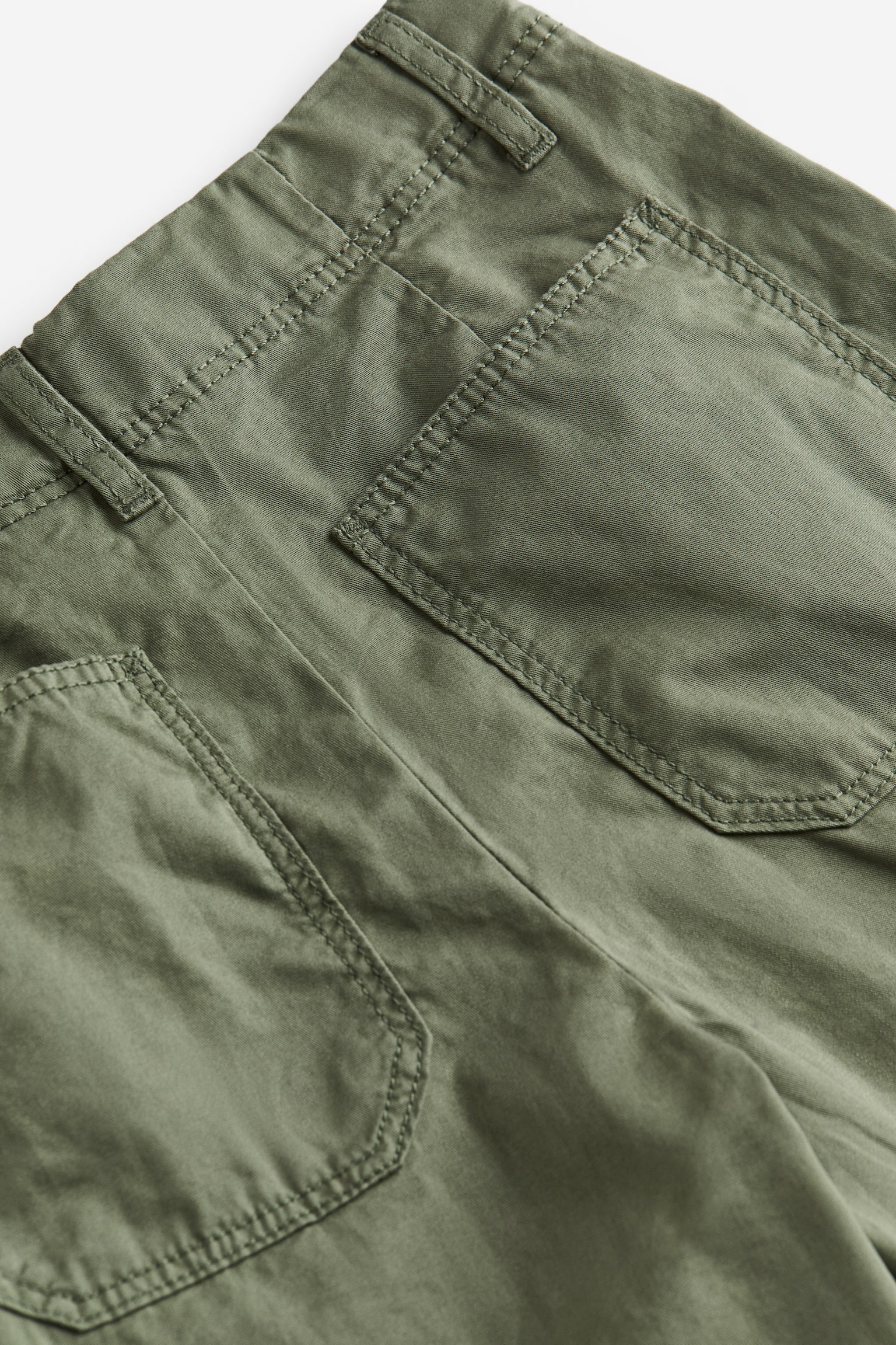 Cotton Cargo Pants - Dark khaki green/Beige/Black/Dark beige/Cream - 5