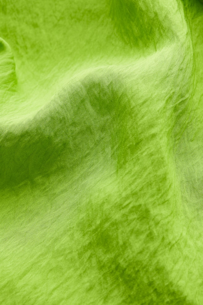 Flounce-trimmed wrap dress - Green/Lilac - 5
