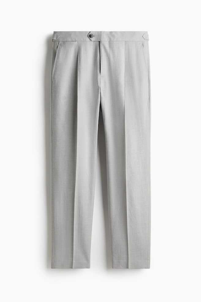 Regular-Fit Wool-Blend Pants - Gray - 1