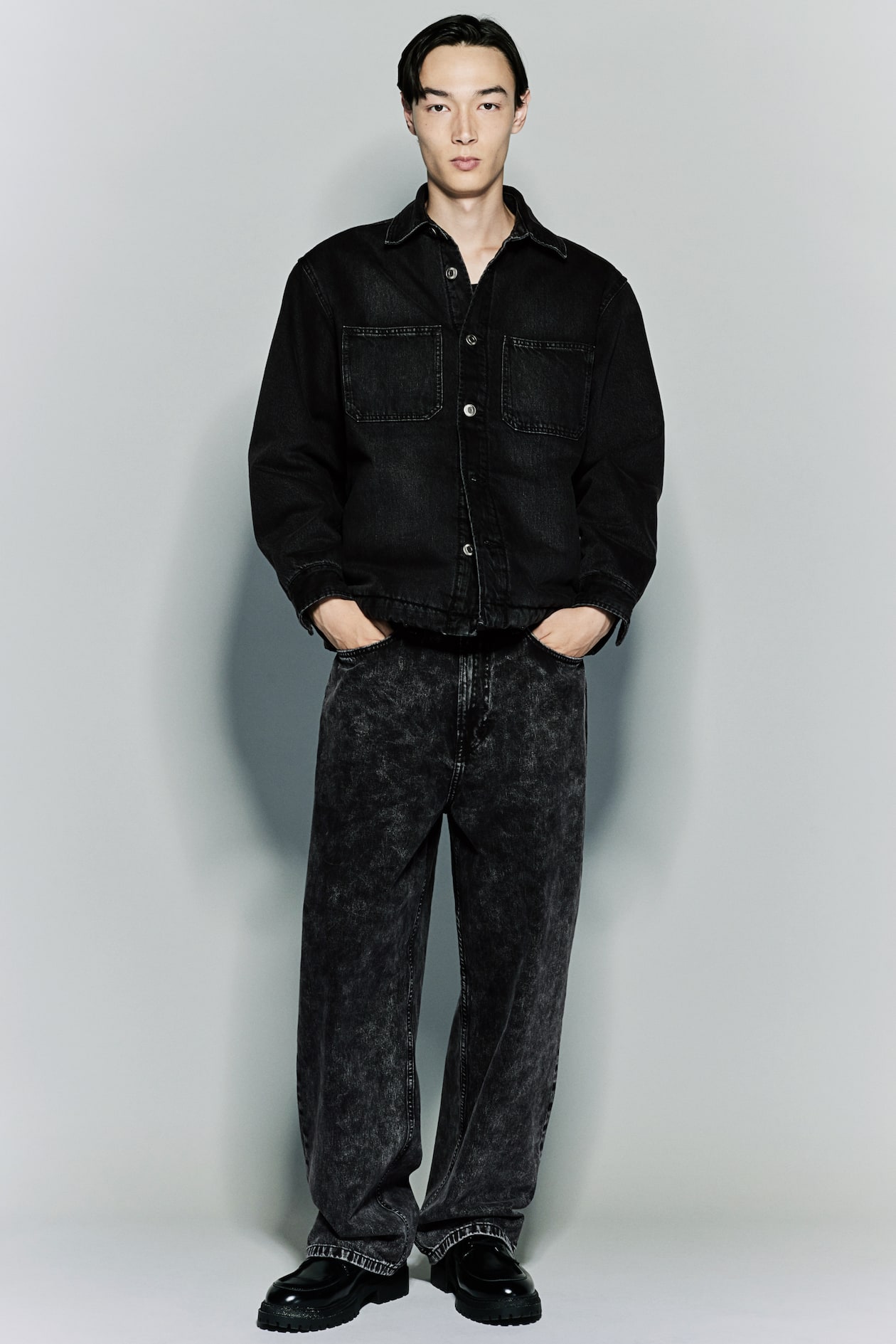 H&m Baggy Jeans Uomo Neri Super Baggy Jeans