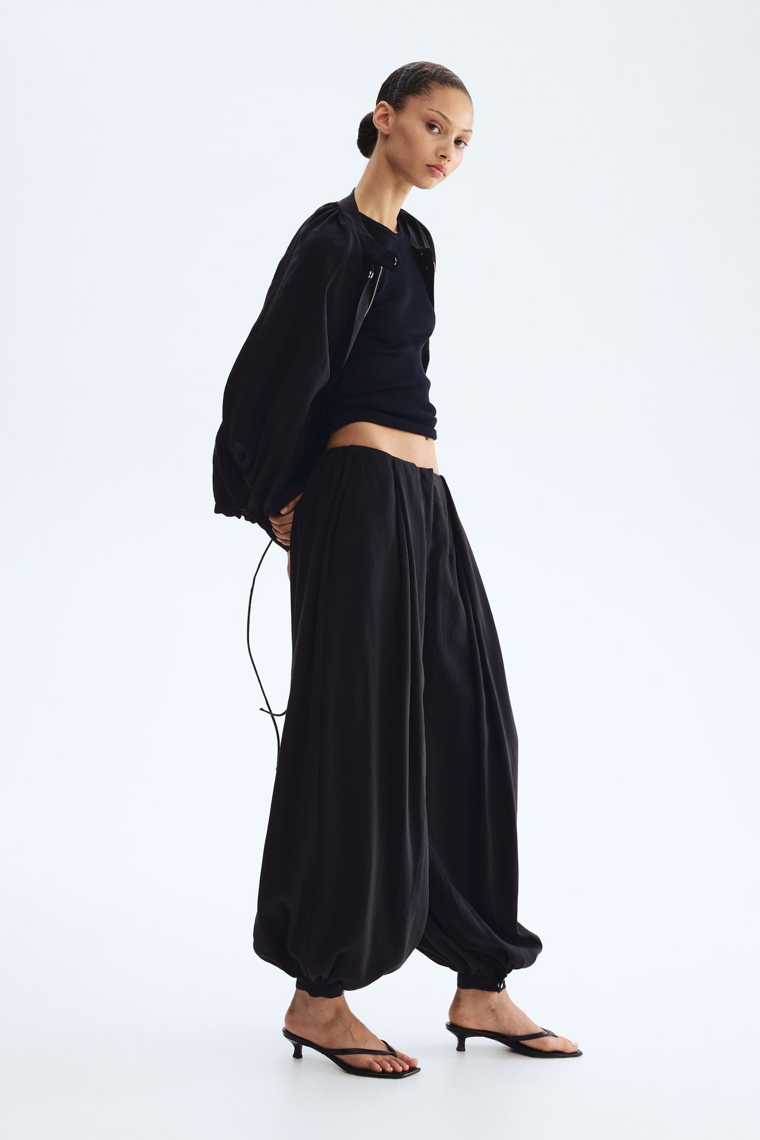 Balloon-Leg Modal Pants - 2