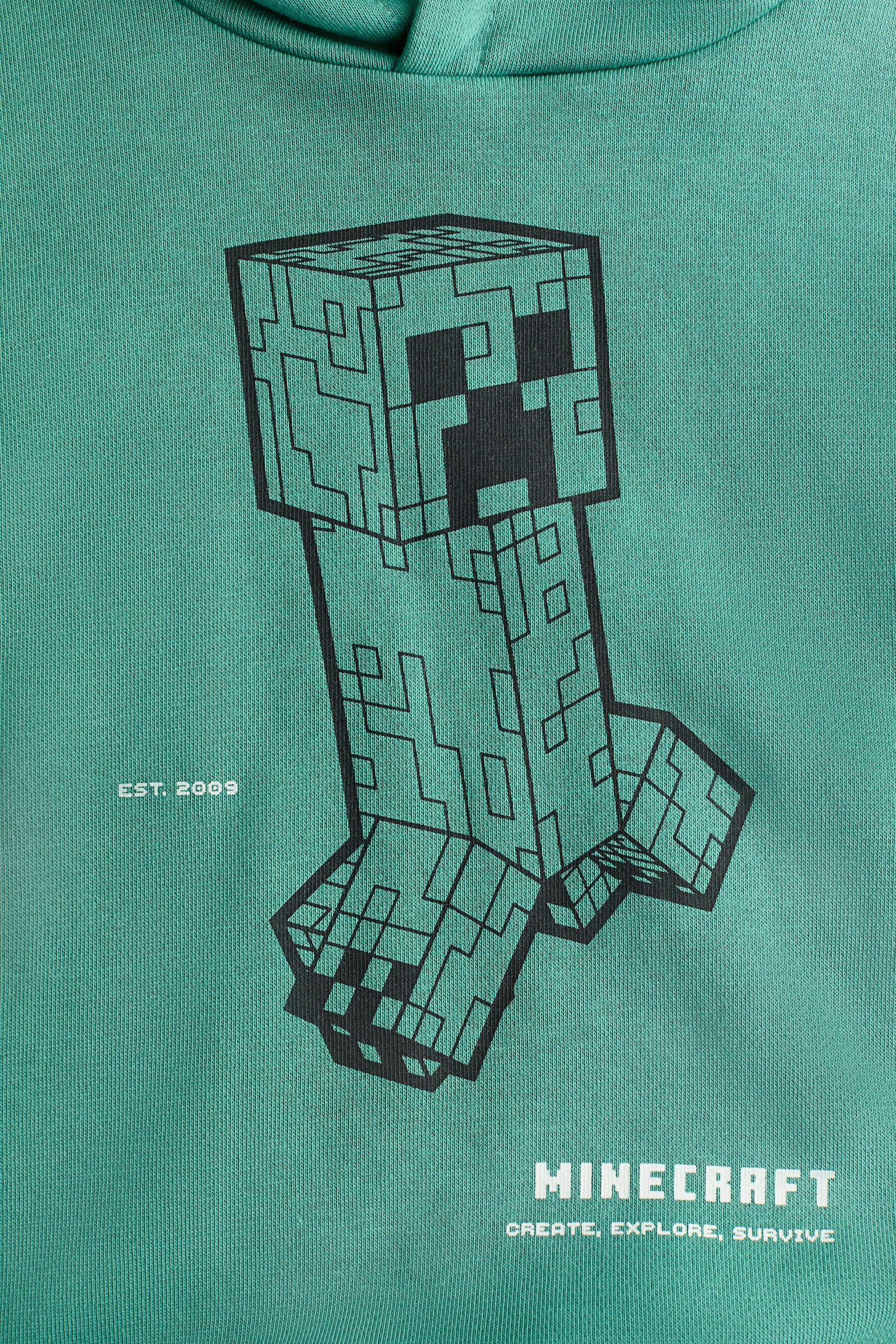 Mikina s tištěným motivem a kapucí - Green/Minecraft/Zelená/Among Us/Béžová/Hvězdné války/Modrá/ježek Sonic/Bleděmodrá/Bluey - 2