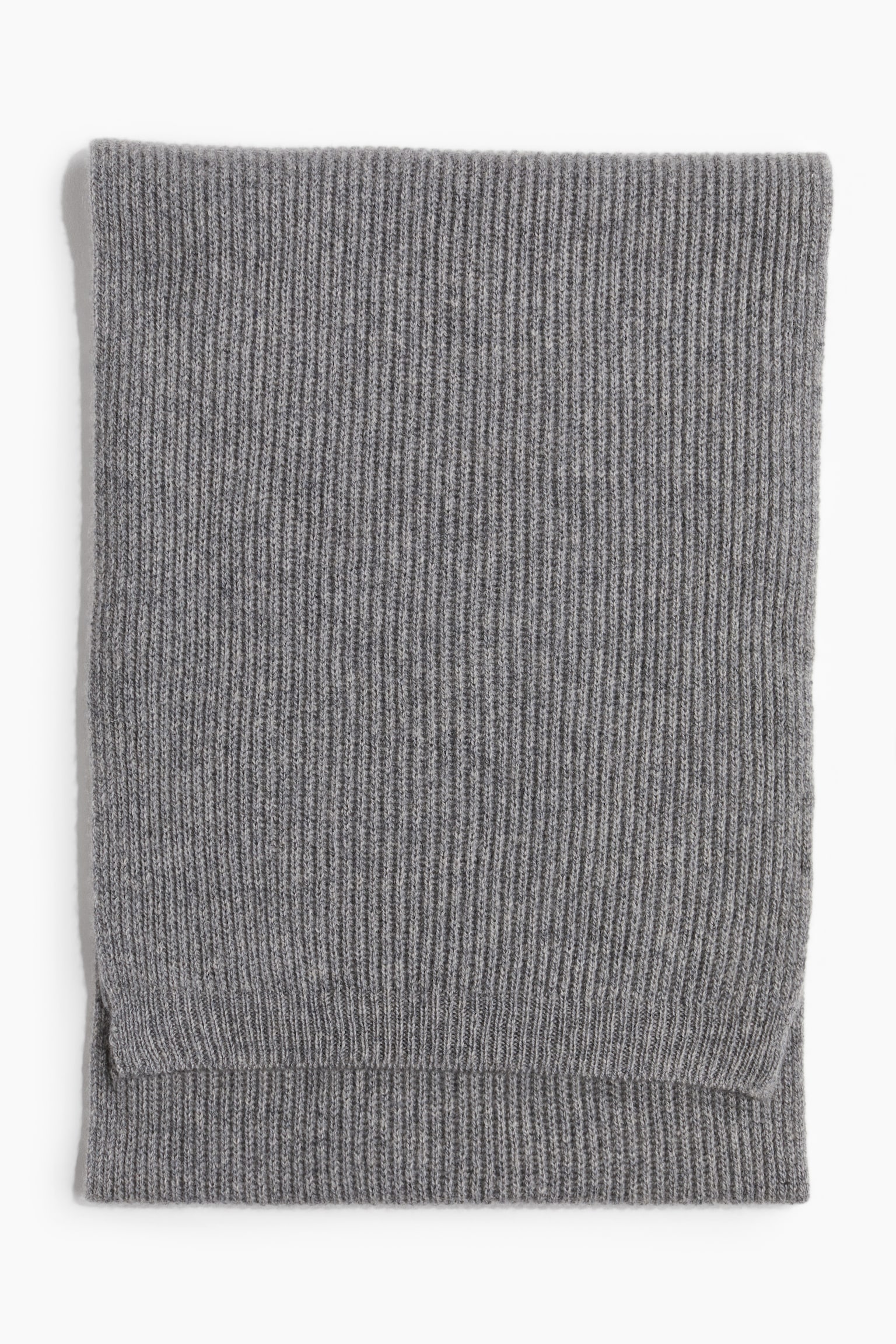 Ribbed cashmere scarf - Grey marl/Navy blue/Beige/Dark beige/Black/Dark blue - 1