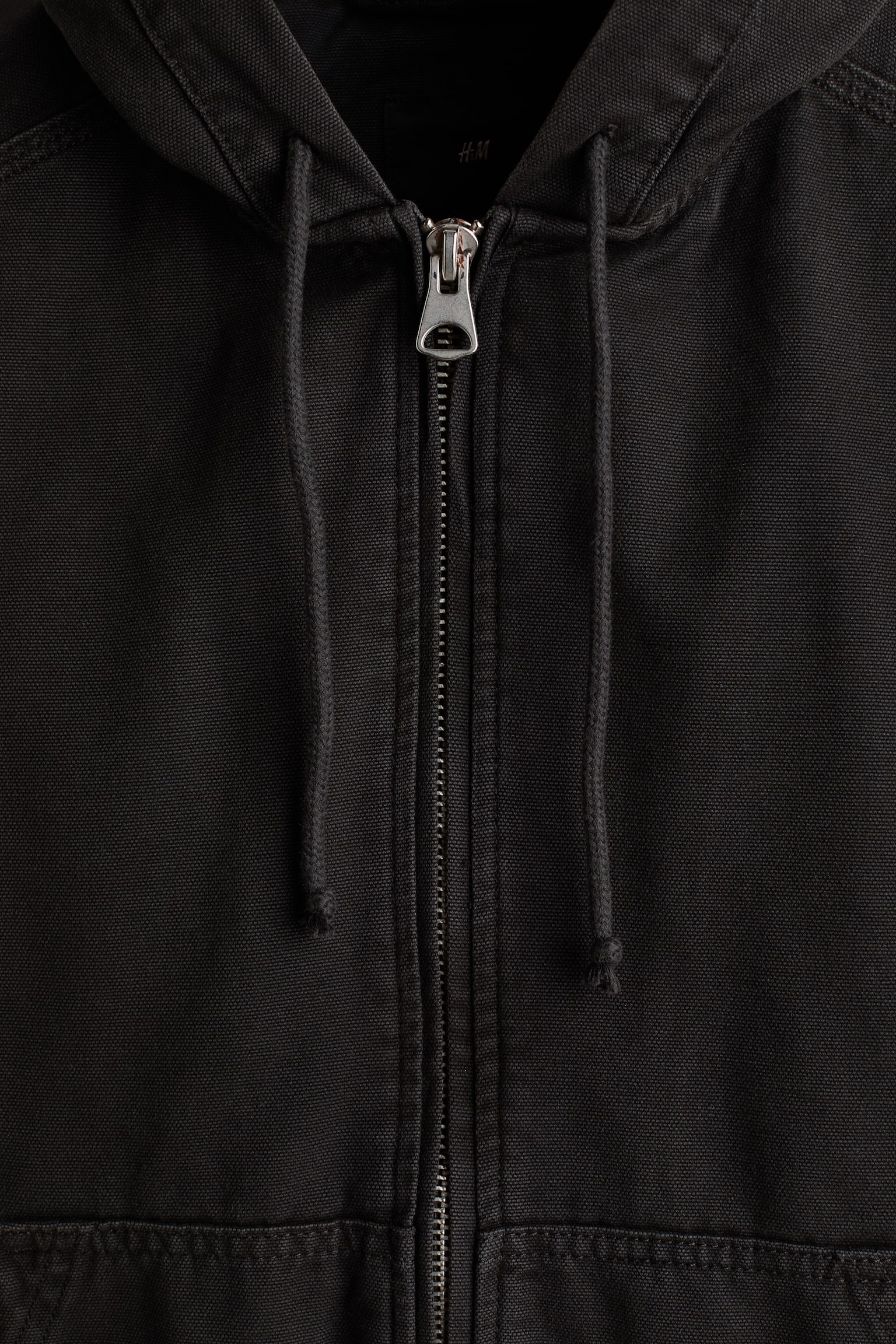 フーデッドワークウェアジャケット - ダークグレー/ベージュ - 5