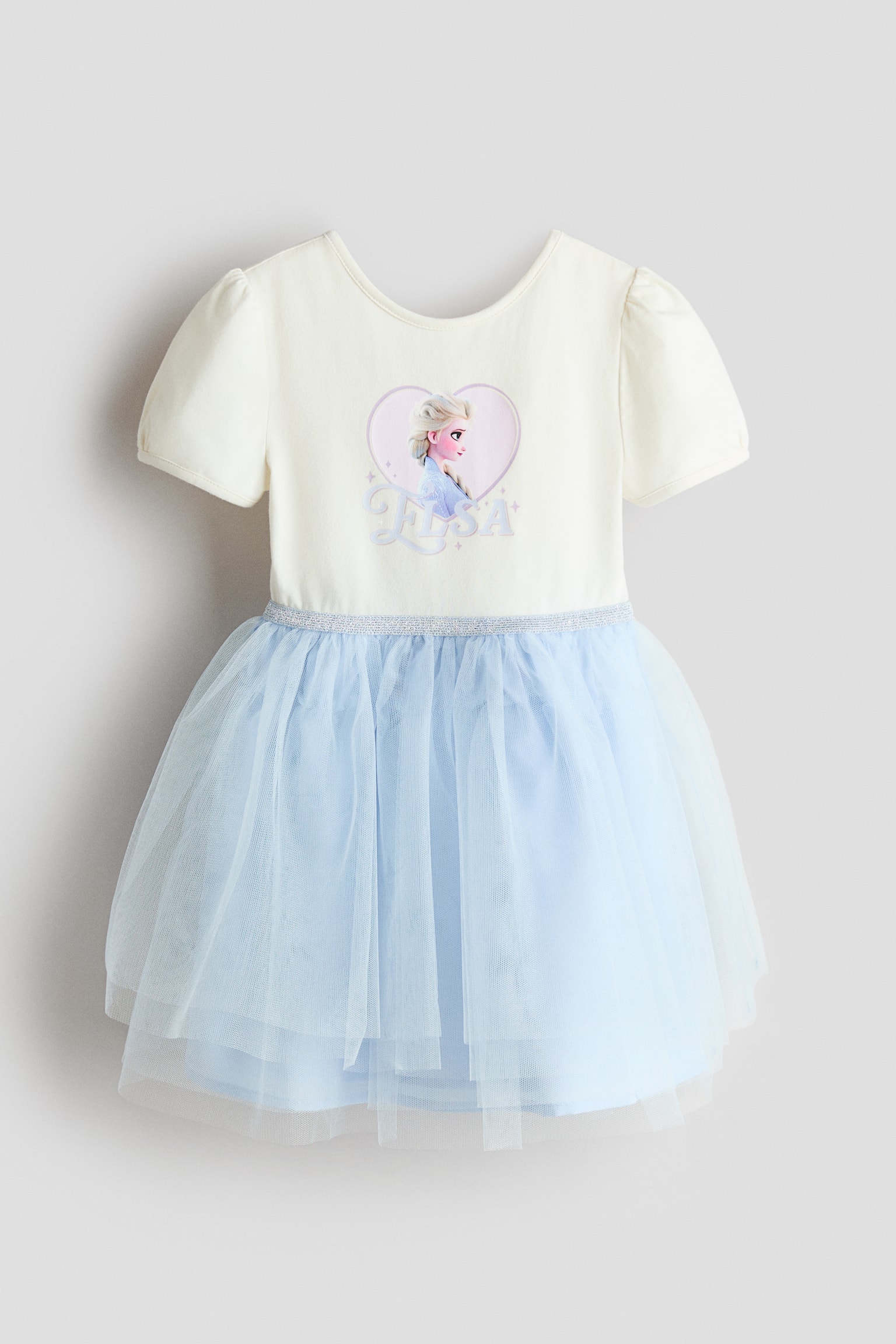 Vestido con motivo estampado y falda de tul - Crema/Frozen/Crema/Hello Kitty
