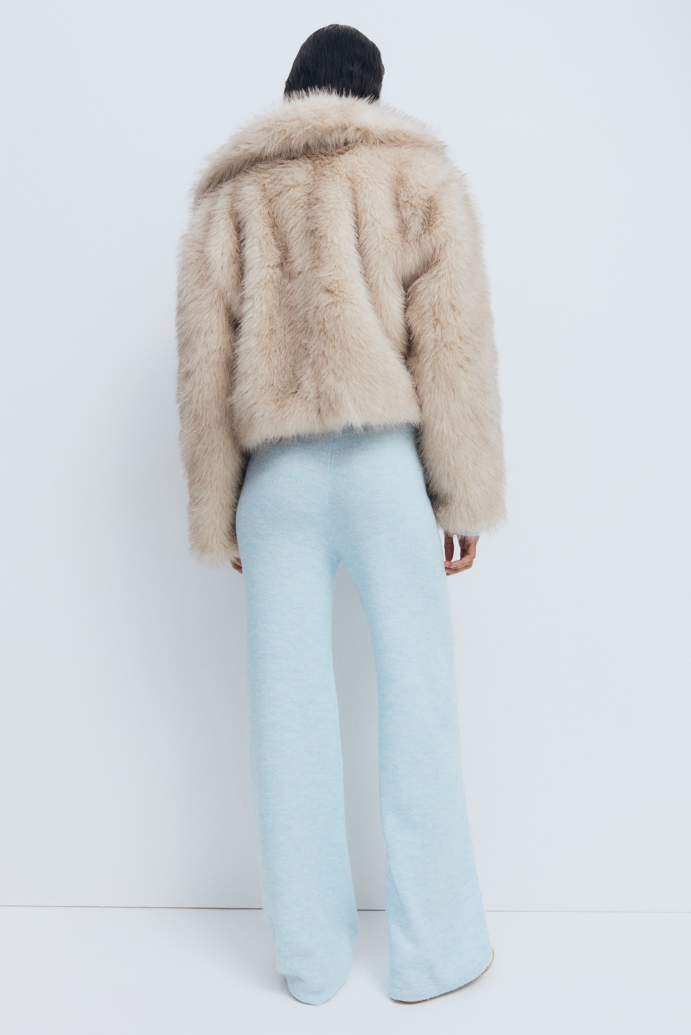 Knitted pull-on trousers