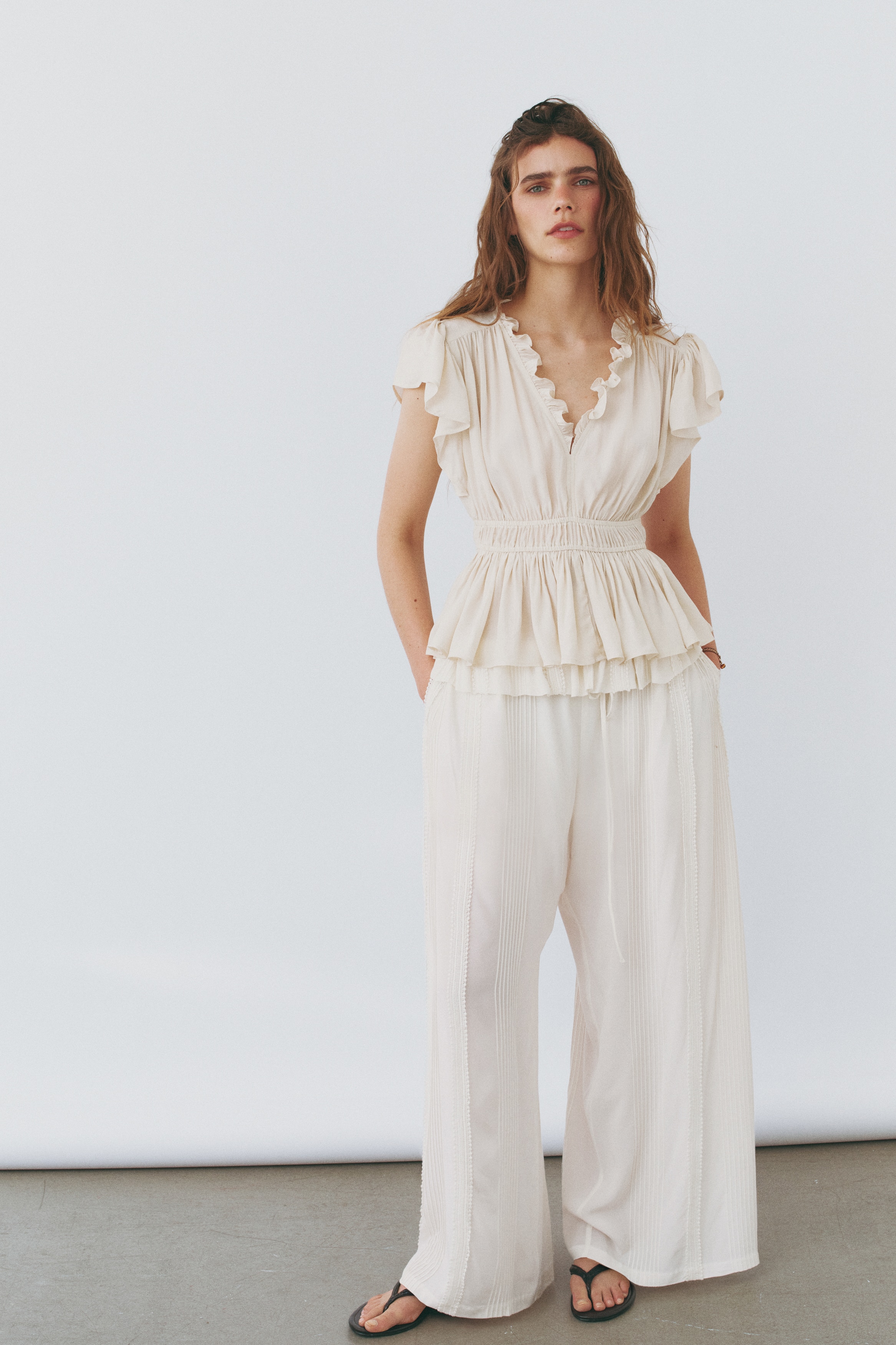 Flutter-Sleeved Peplum Blouse from H&M - $29.99