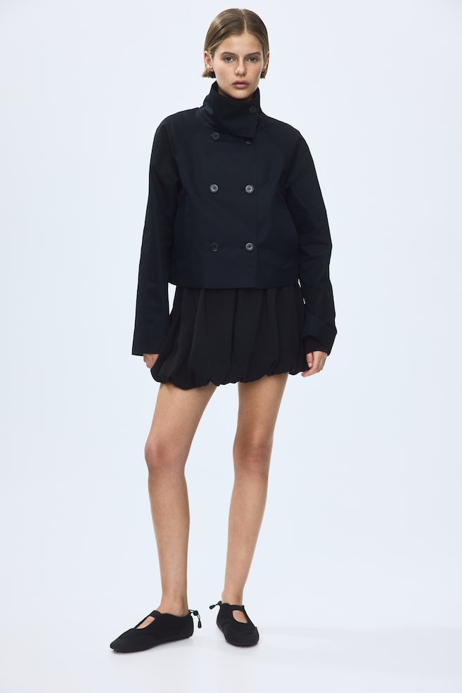 Short Trench Coat - Dark gray - 1