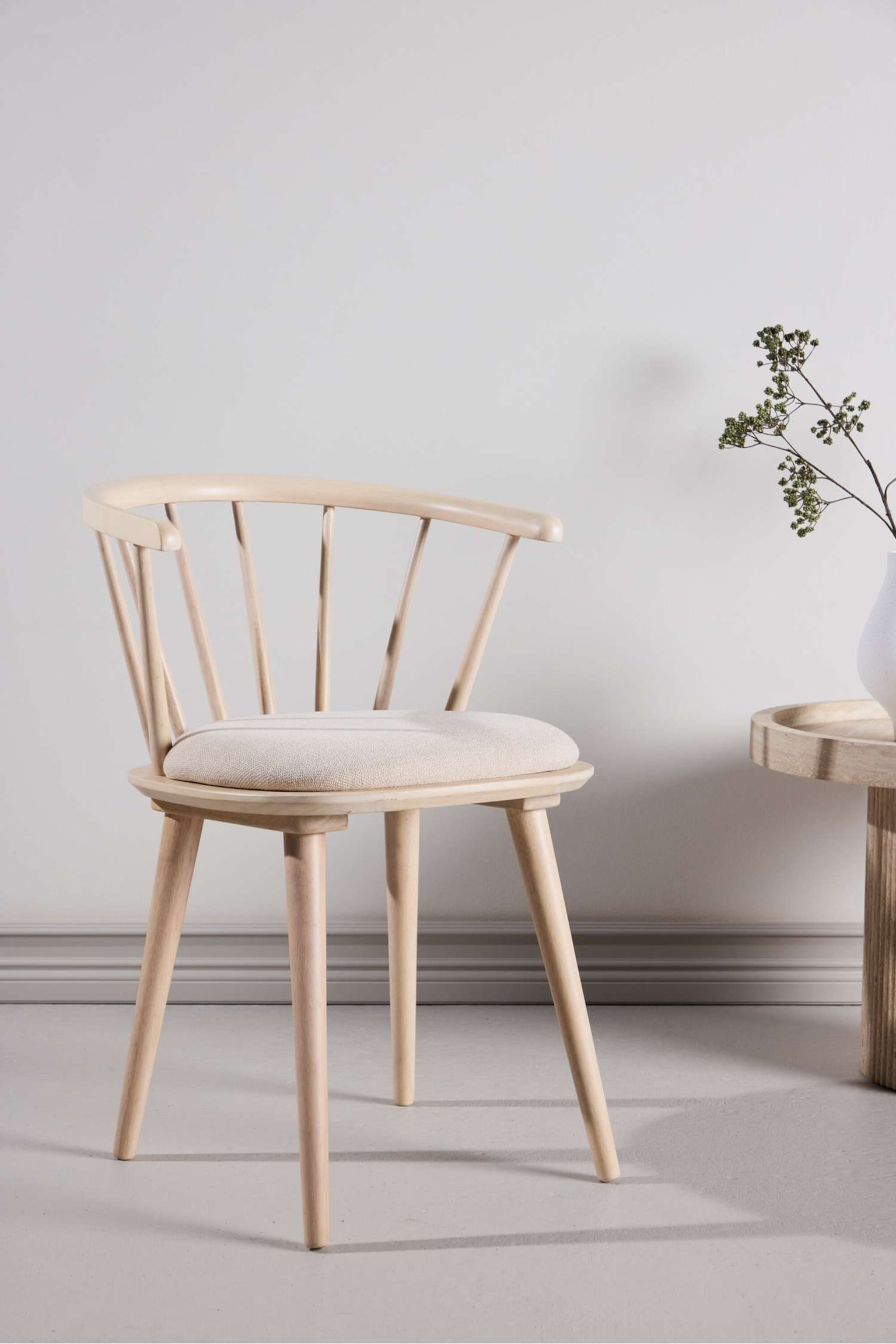 Bobby Dining Chair 2-pack - Kumipuu, Valkopesu/Kumipuu, Musta - 2