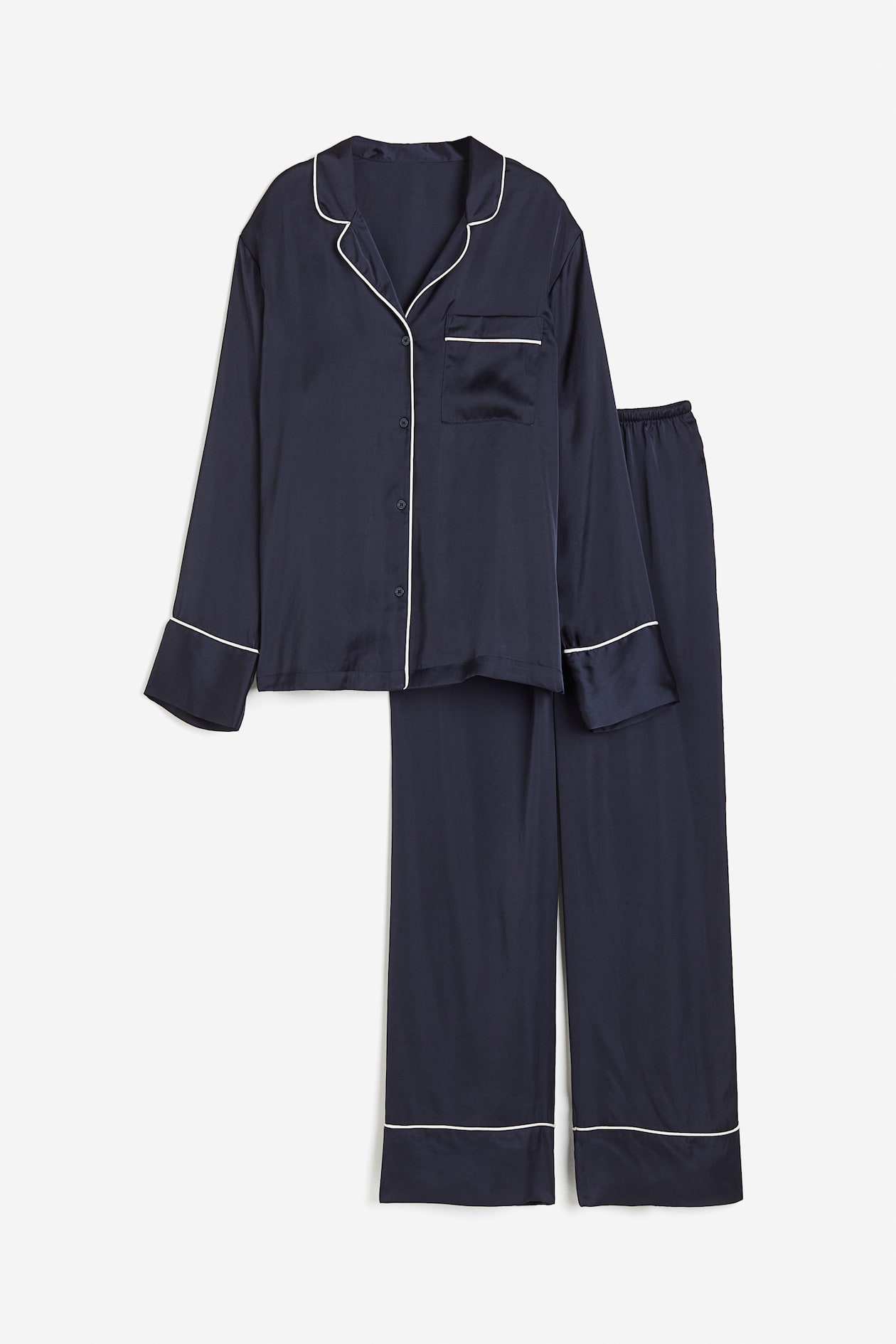 Satin Pyjamas H And M Pajamas Uk H&m Viscose And Elastane
