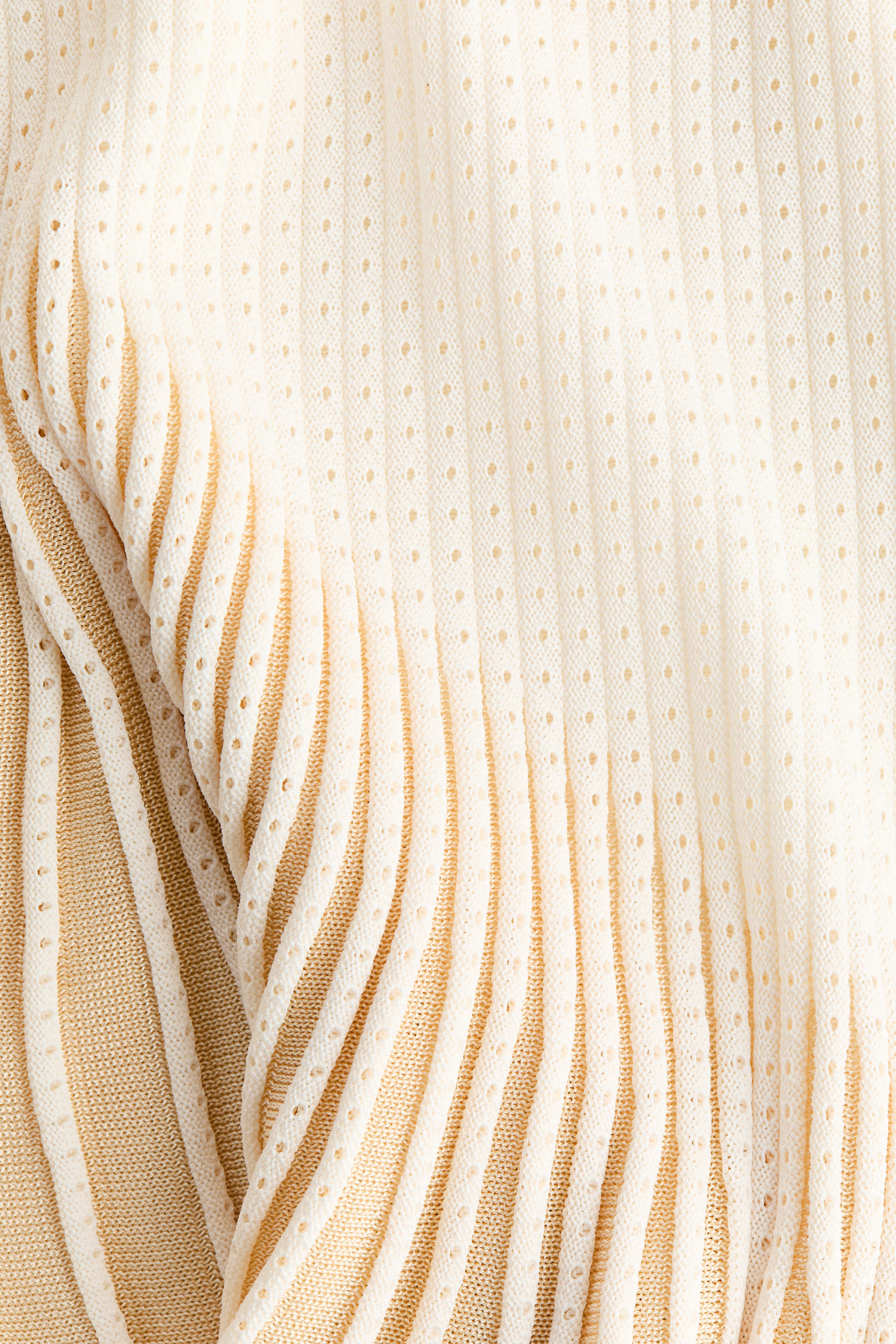 Flounced Pointelle-Knit Top