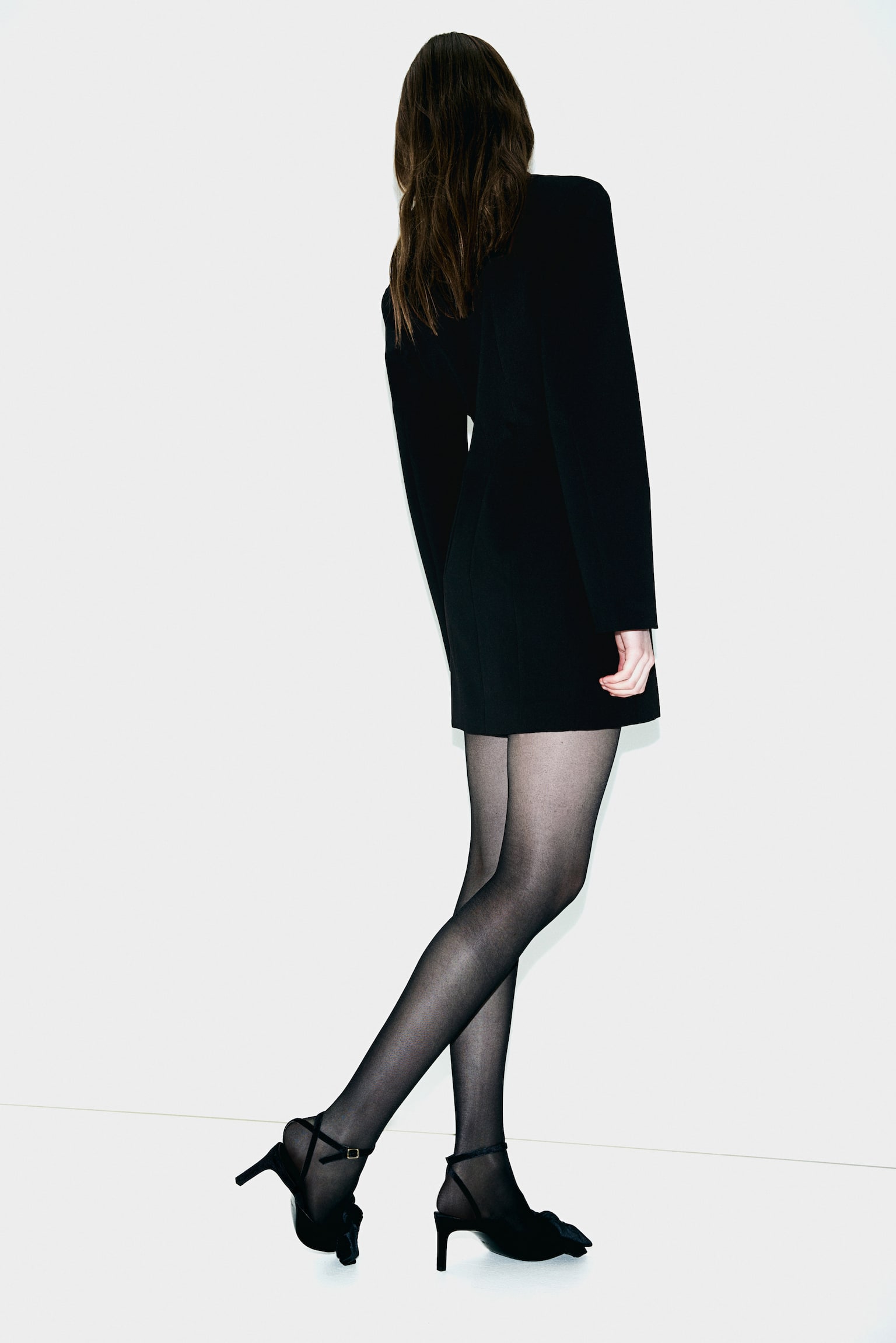 Tuxedo blazer dress - Black - 6