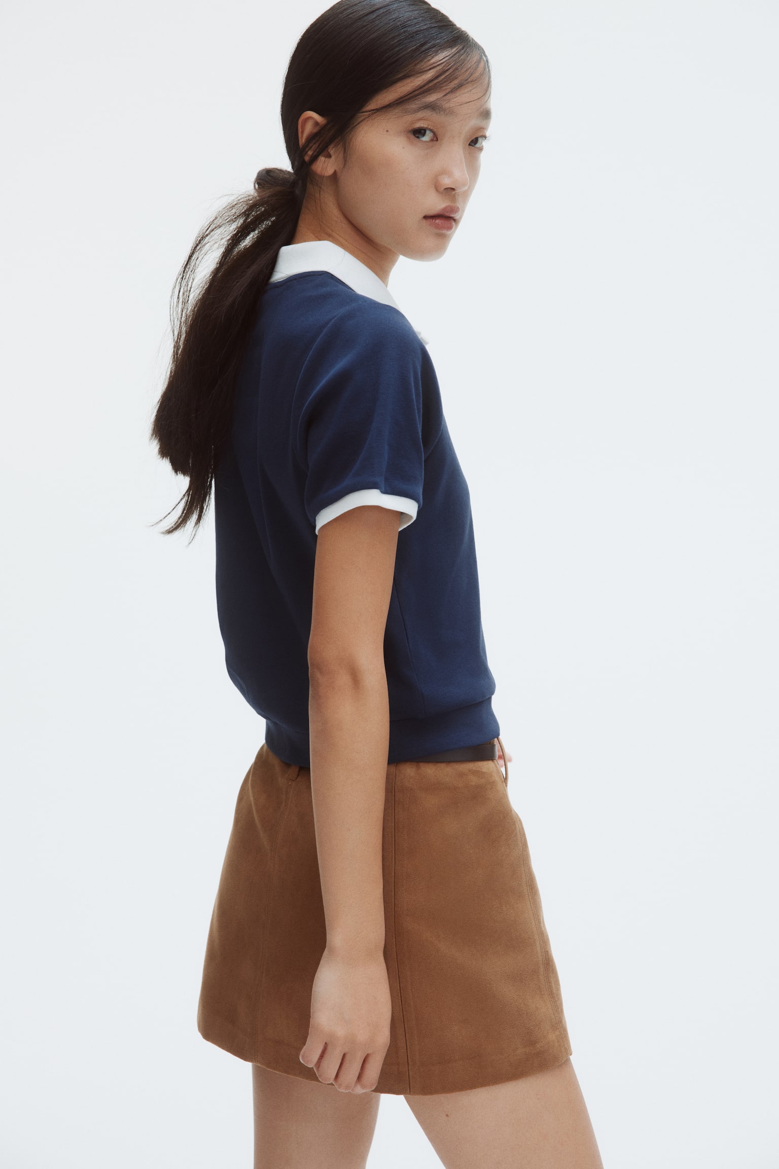 Áo polo cotton - Xanh tím than/Nouveau Depart/Màu xanh dương đậm/Kẻ - 5