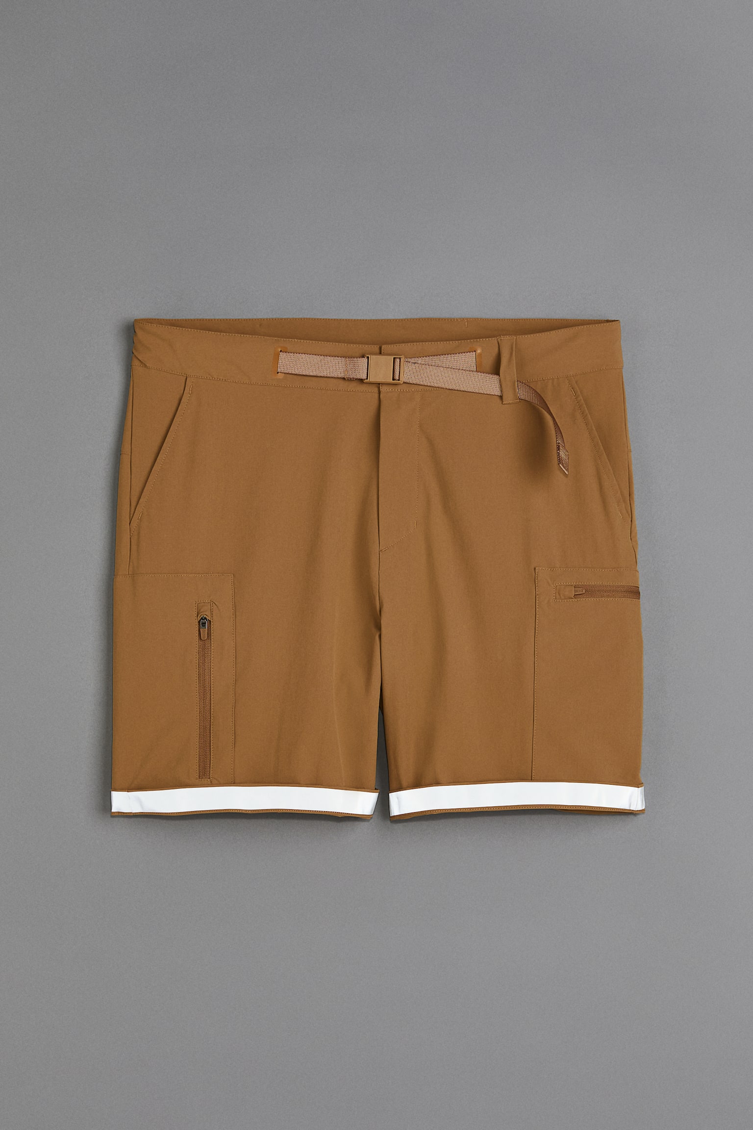 Water Repellent Bike Shorts - Dark beige/Black - 3