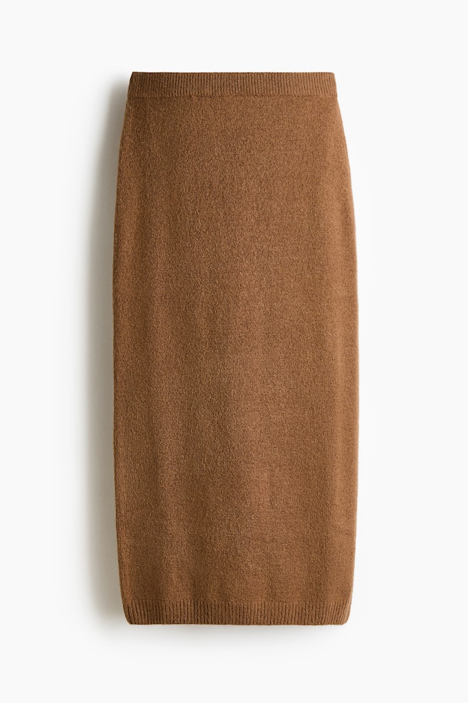 Gonna in maglia fine - Beige scuro - 1