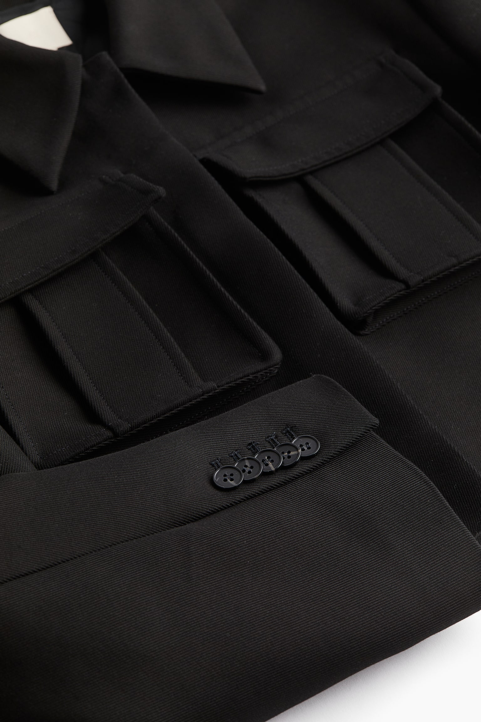 Pocket Detail Jacket - Black - 4