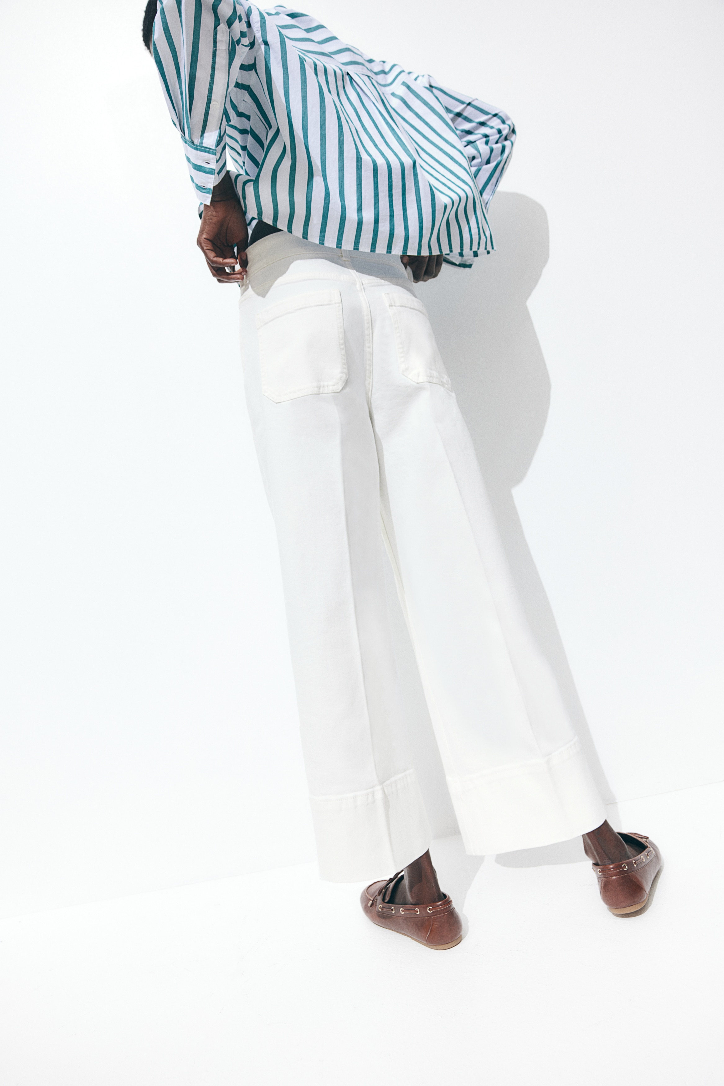 Wide High Cropped Jeans