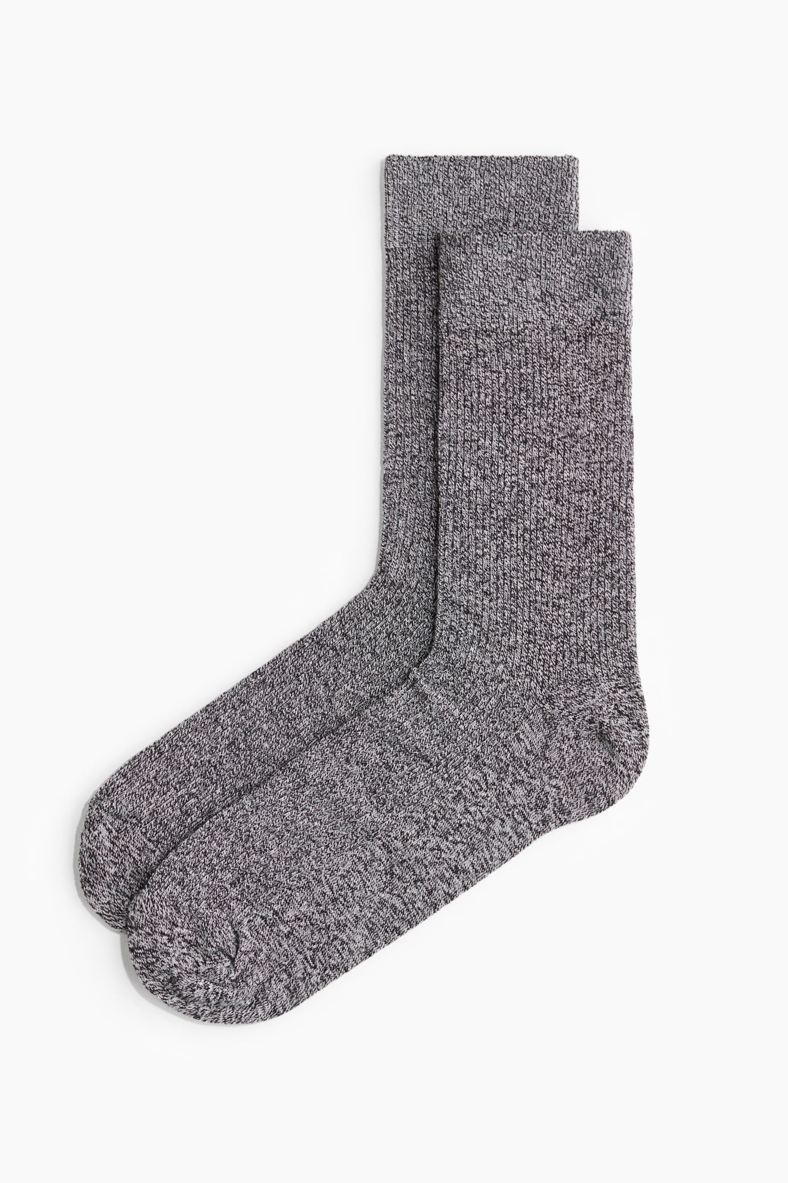 Rib-knit socks - Black marl/Light grey/Green marl/Dark red marl/Dark blue marl/Black - 1