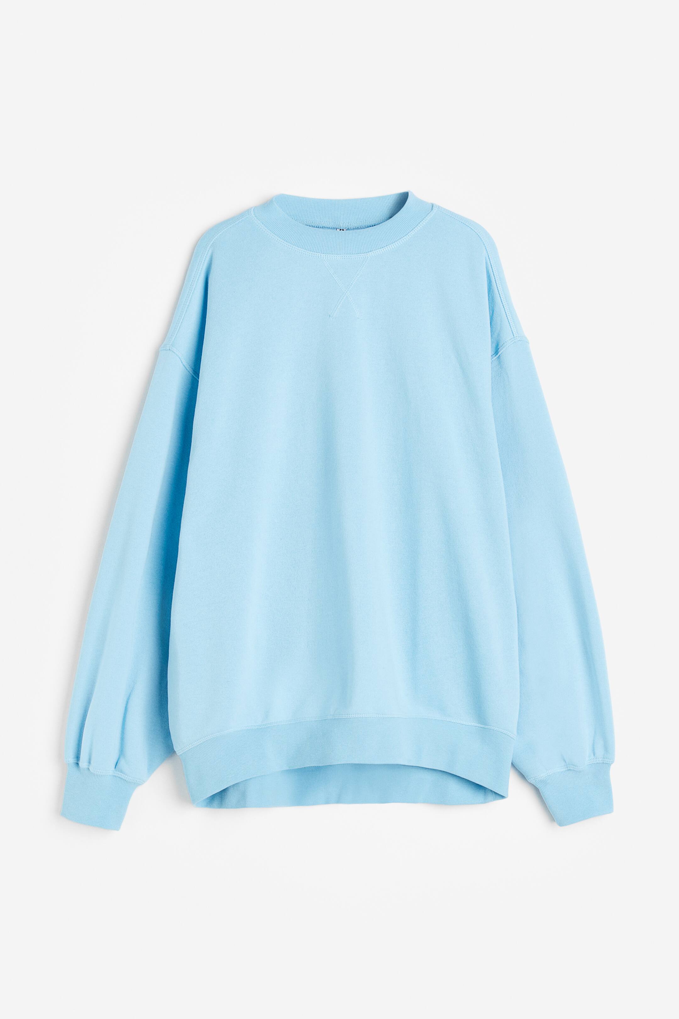 View larger image: Oversized sweatshirt - Light blue - Ladies | H&M 1