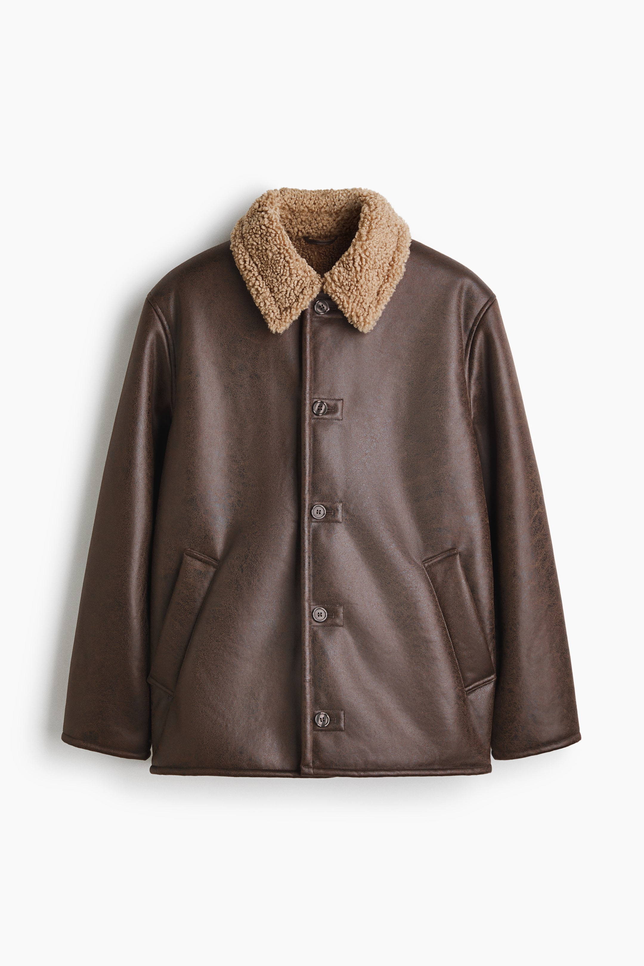 View larger image: Jacket in coated fabric - Dark brown - Men | H&M IN 6