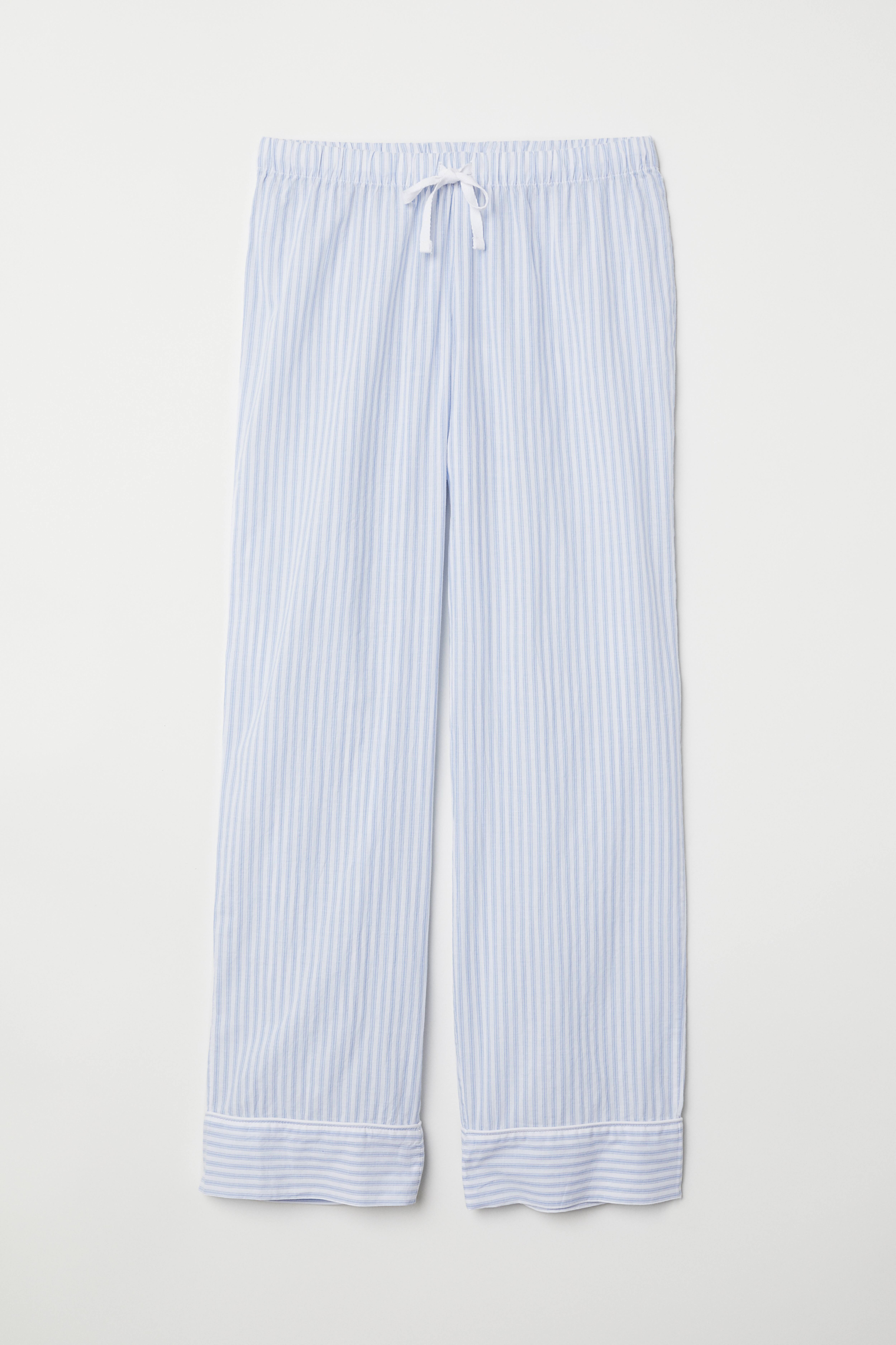 H&m fashion blue and white striped pants