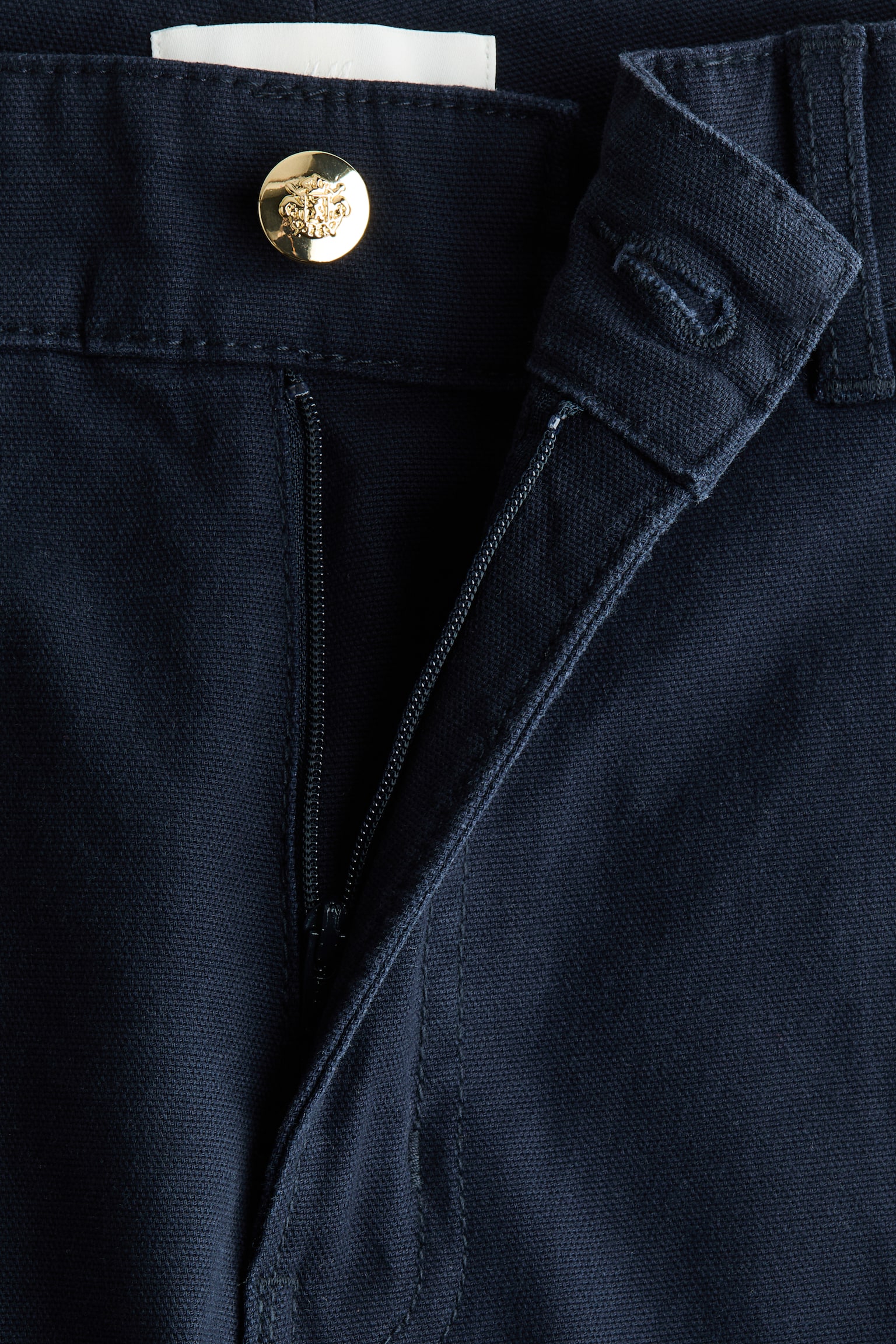 מכנסי קנבס מתרחבים - כחול נייבי - 6