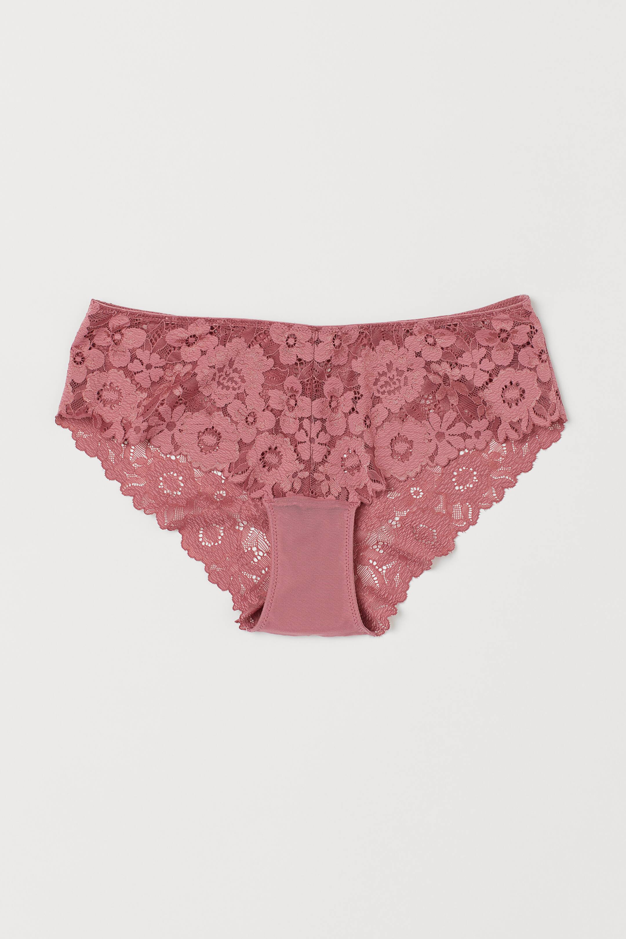 Lace Hipster Briefs Dark Pink Ladies Handm Gb