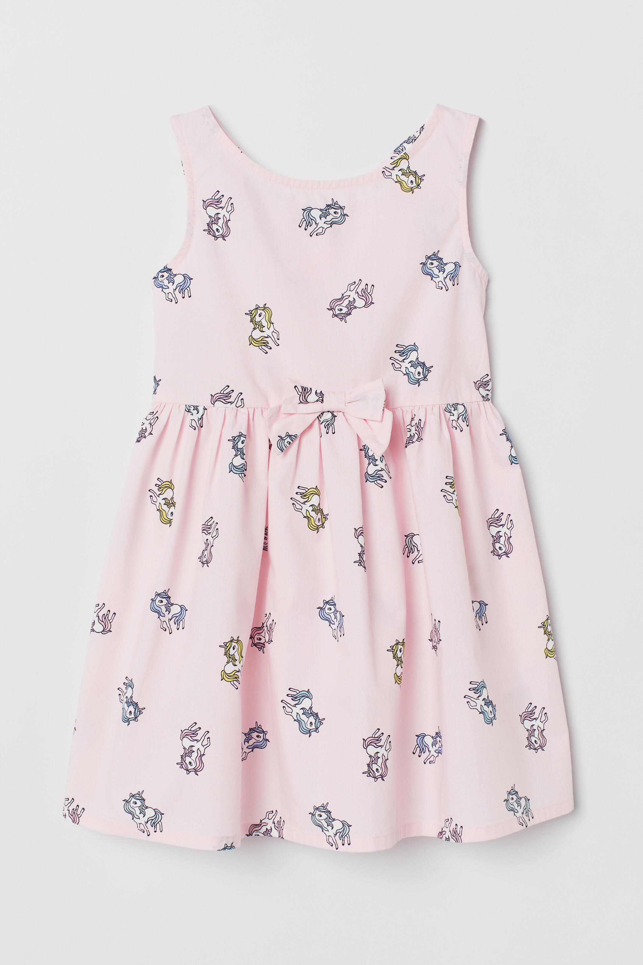 Größeres Bild ansehen: Baumwollkleid - Hellrosa/Einhörner - Kids | H&M DE 1