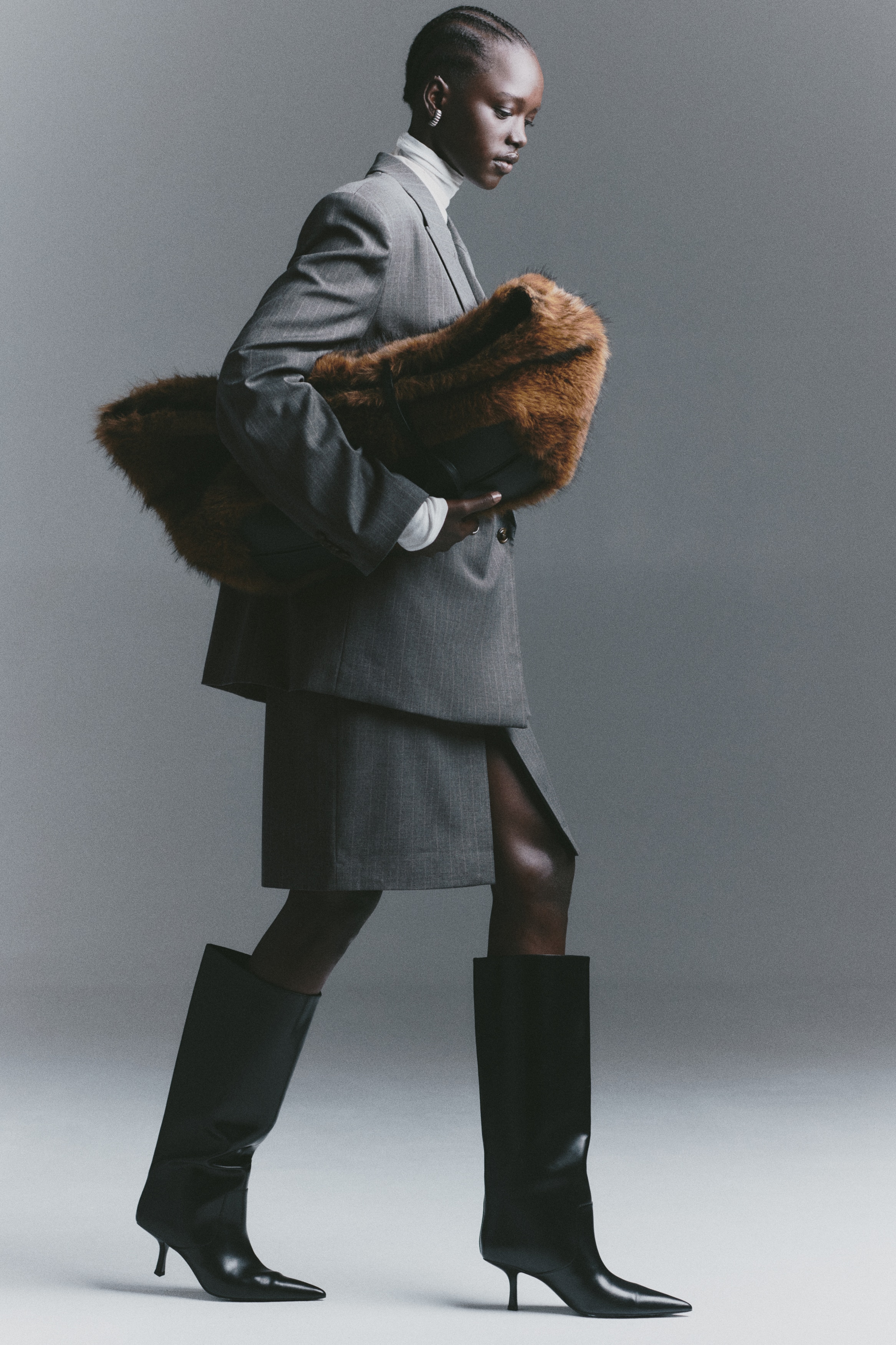 H & M - ペンシルスカート - グレー