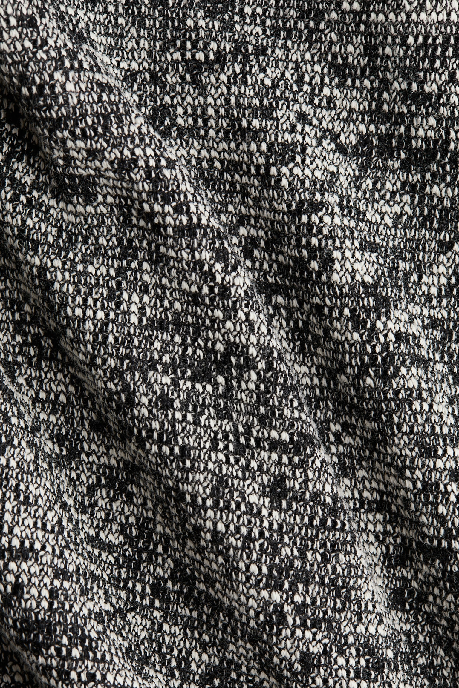 提花平織洋裝 - Black marl/淺米色 - 5