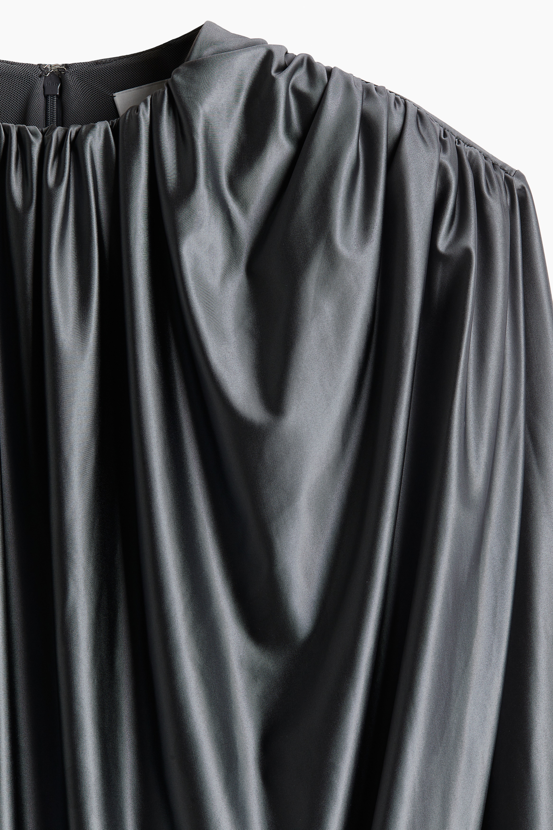 Shiny draped dress