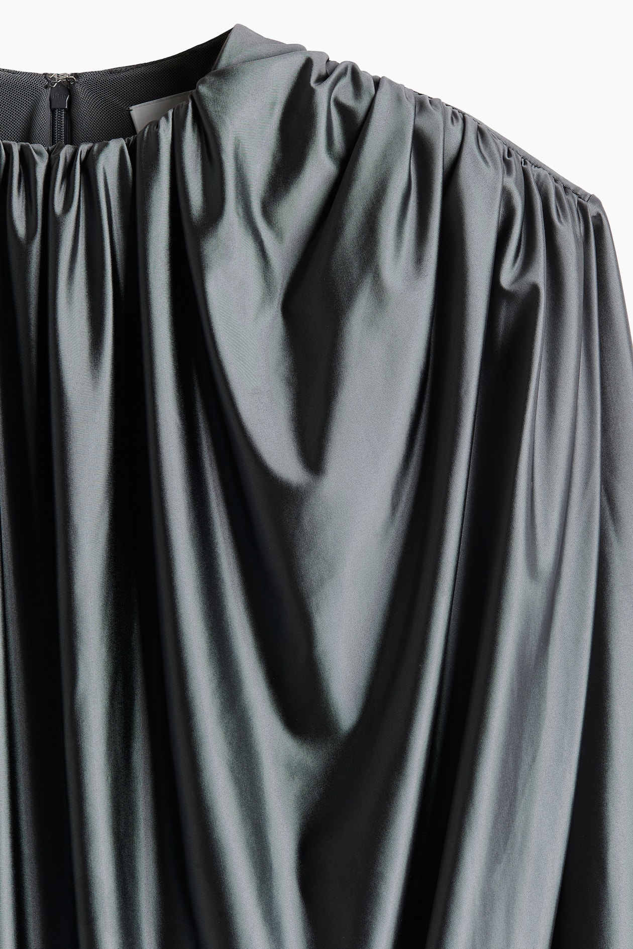Shiny Draped Dress - image 2