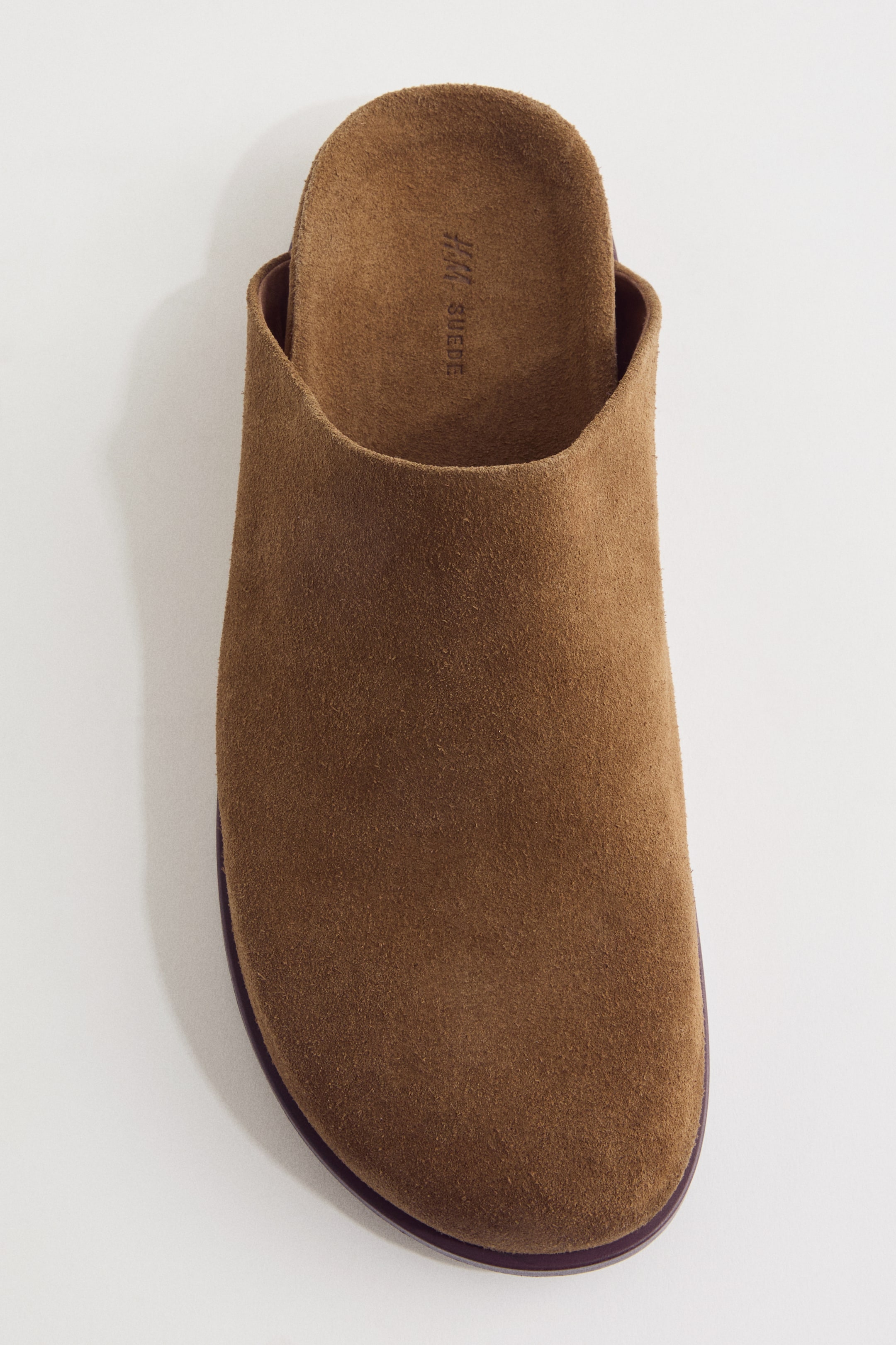 Mules en daim à semelle confortable