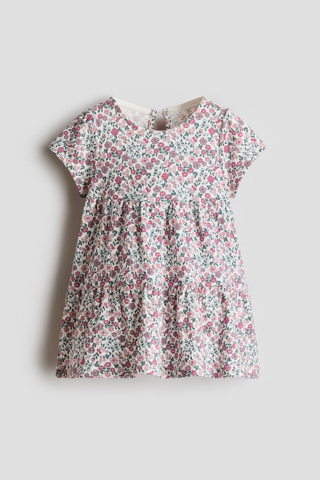 Printed Jersey Dress - Pink/floral/Cream/cherries/Light pink/hearts - 1