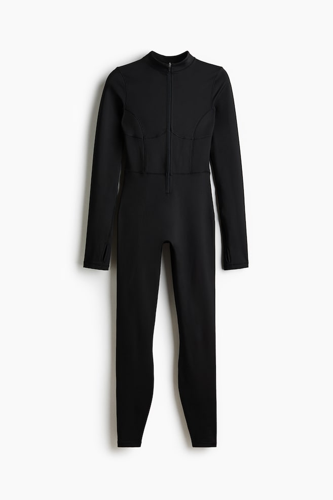 Lämmittävä unitard-treenihaalari DryMove™ - Musta - 1