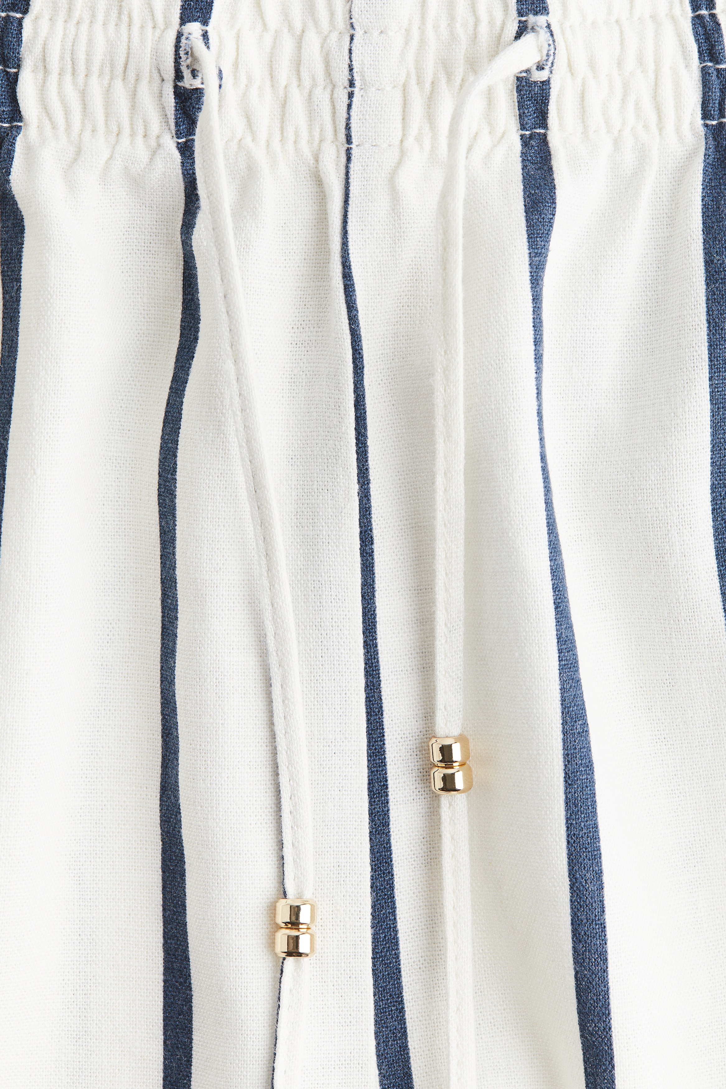 Linen-blend drawstring shorts