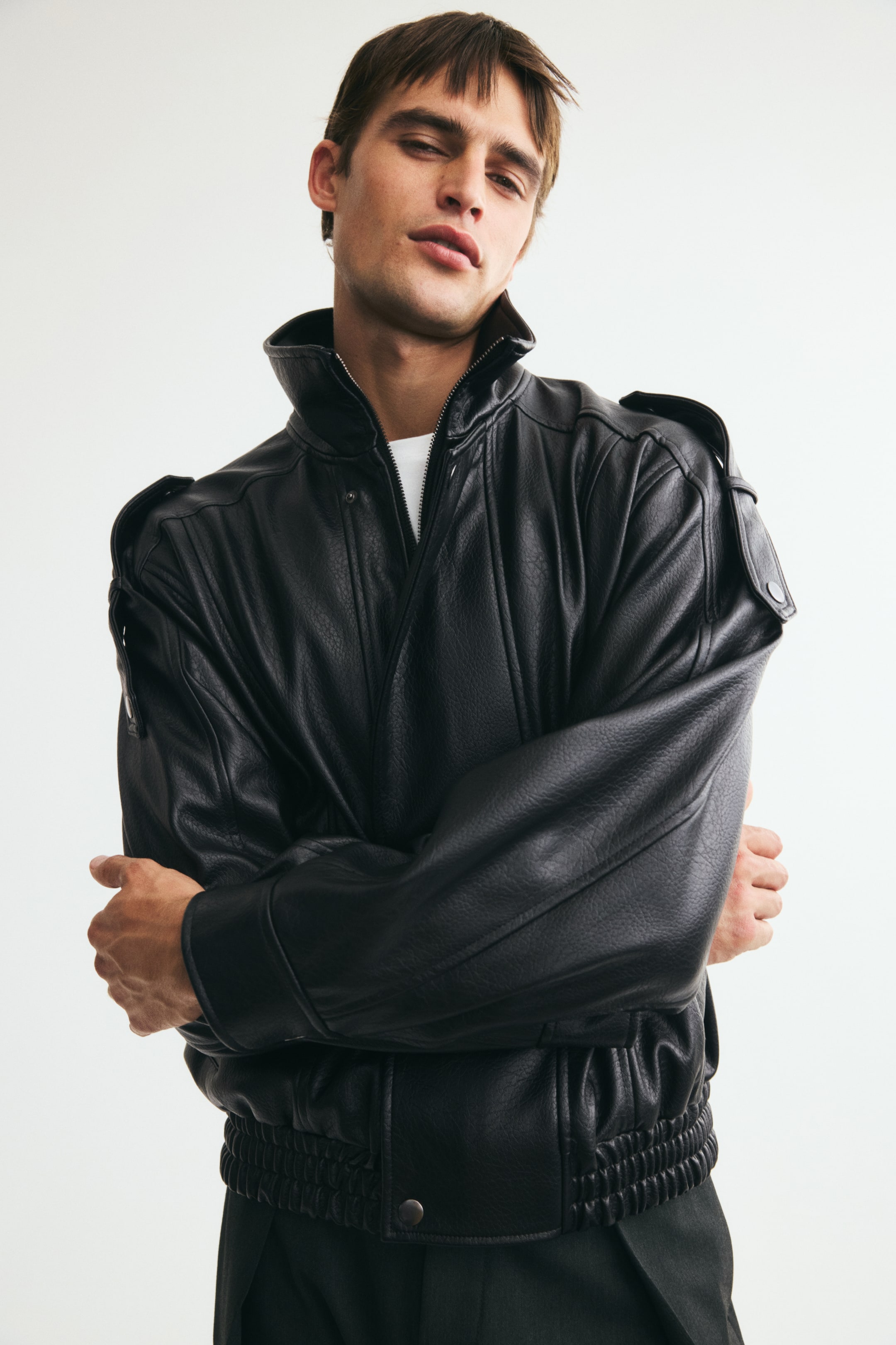 H&M Coated Biker Jacket — фото 4