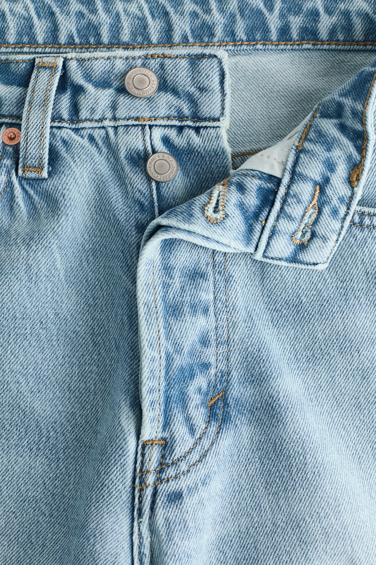 Straight High Waist Ankle Jeans - Helles Denimblau/Denimblau/Weiß/Beige/Denimblau/Ausgewaschenes Schwarz - 8