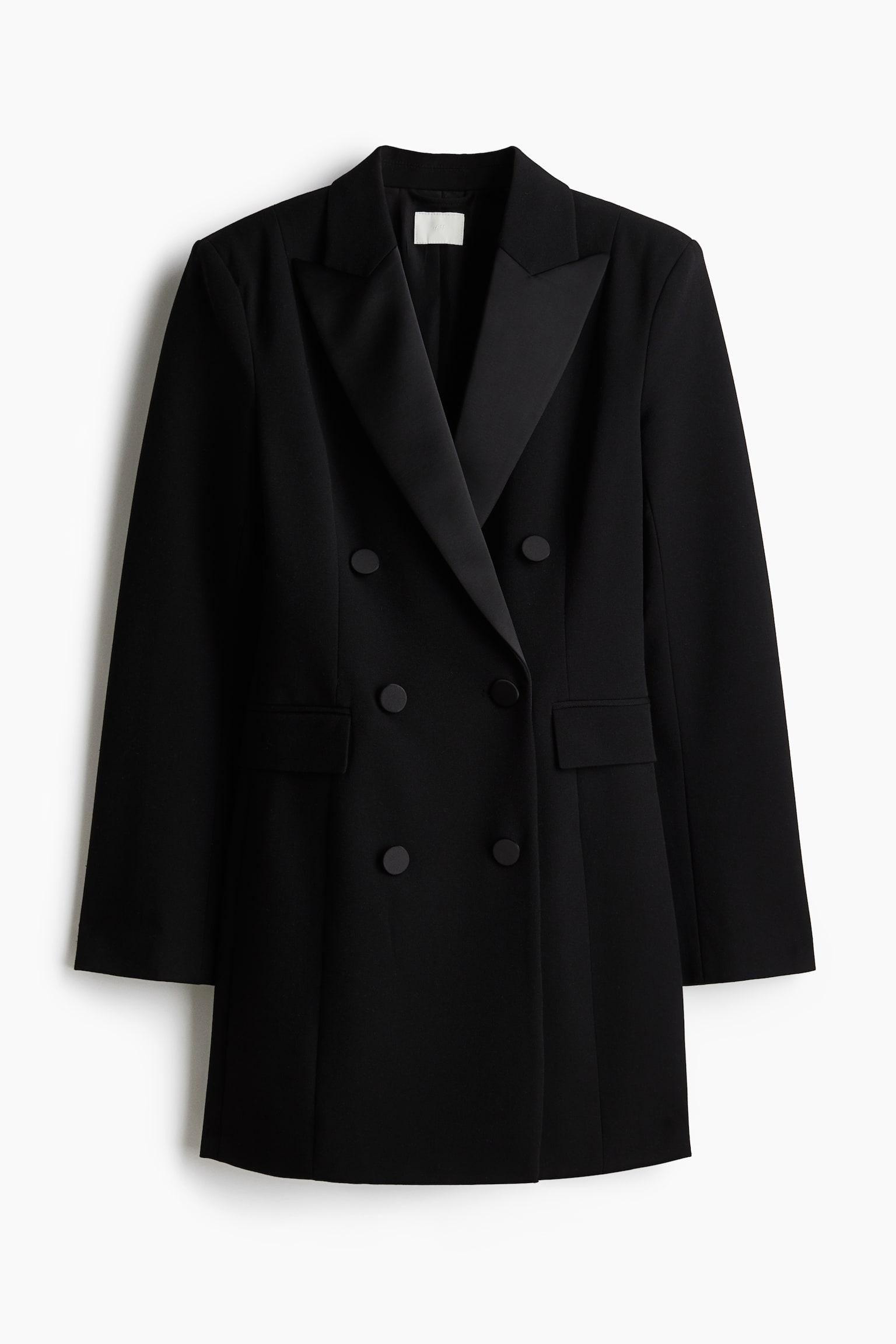 Tuxedo blazer dress - Black - 2