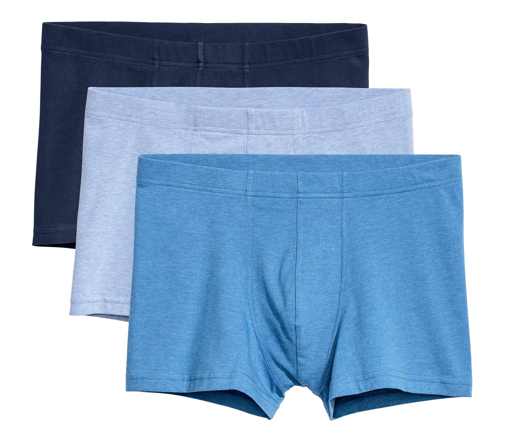 View larger image: 3-pack short cotton trunks - Dark blue/Multicoloured - Men | H&M GB 1