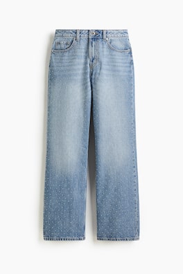 Jeans med nitar Wide High